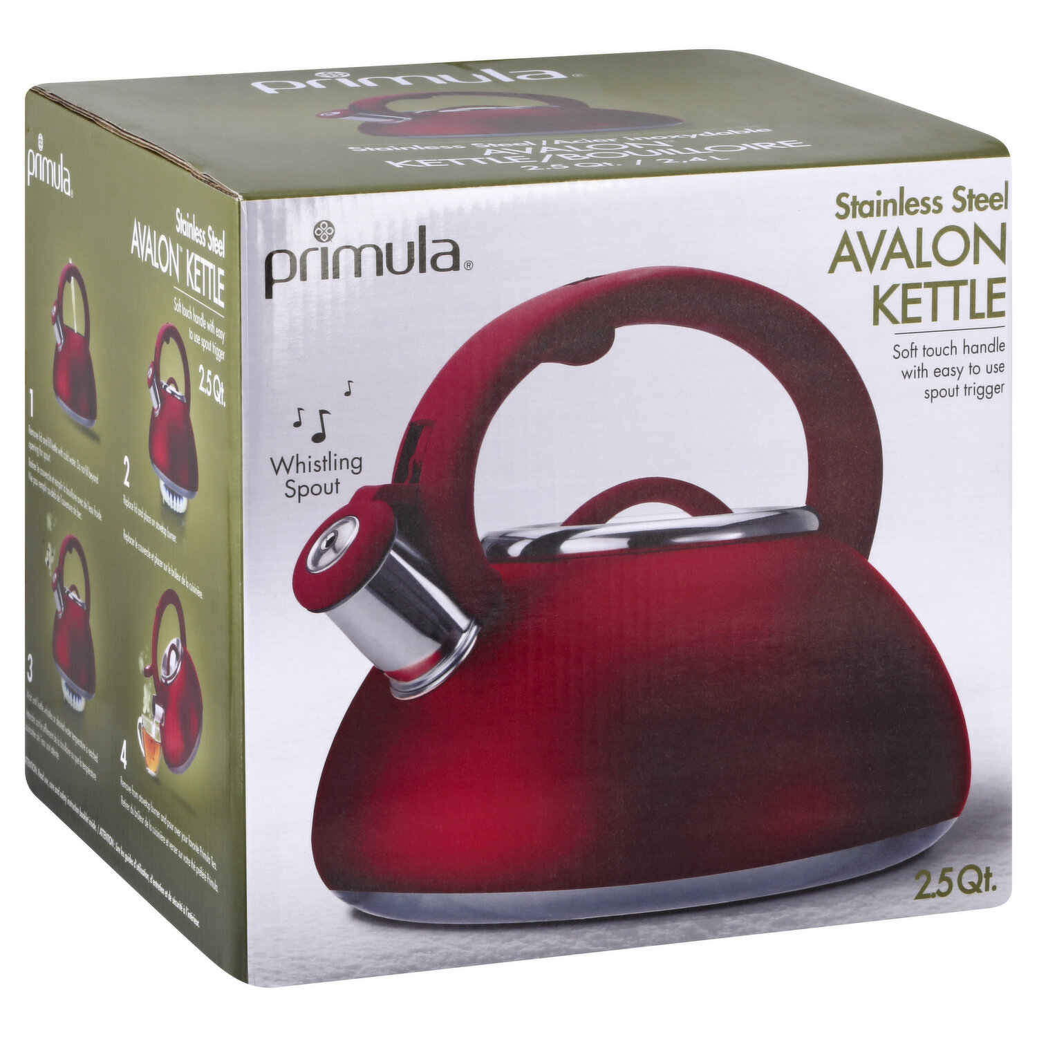 Primula Avalon Stainless Steel Whistling Tea Kettle