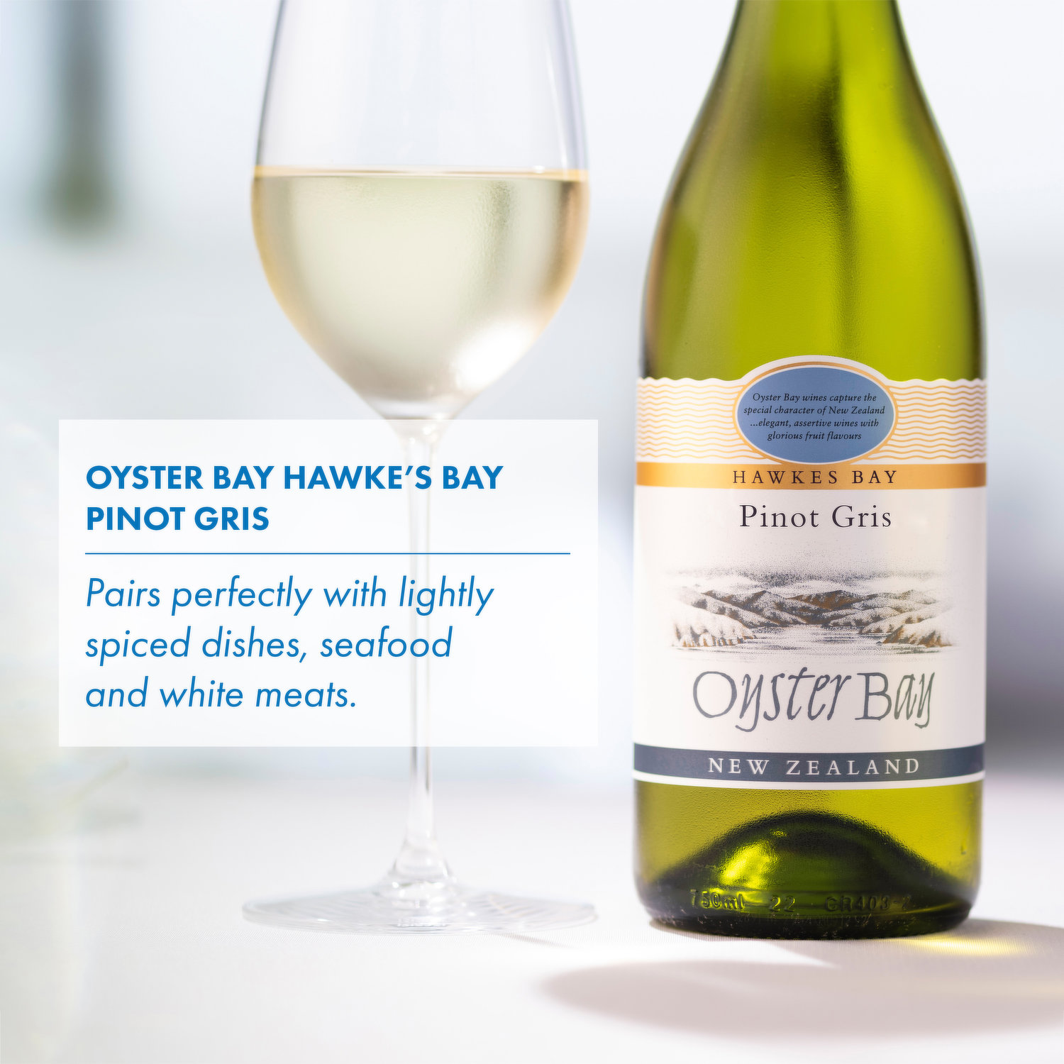 Oyster Bay Pinot Gris 2022 Hawkes Bay, New Zealand - Western