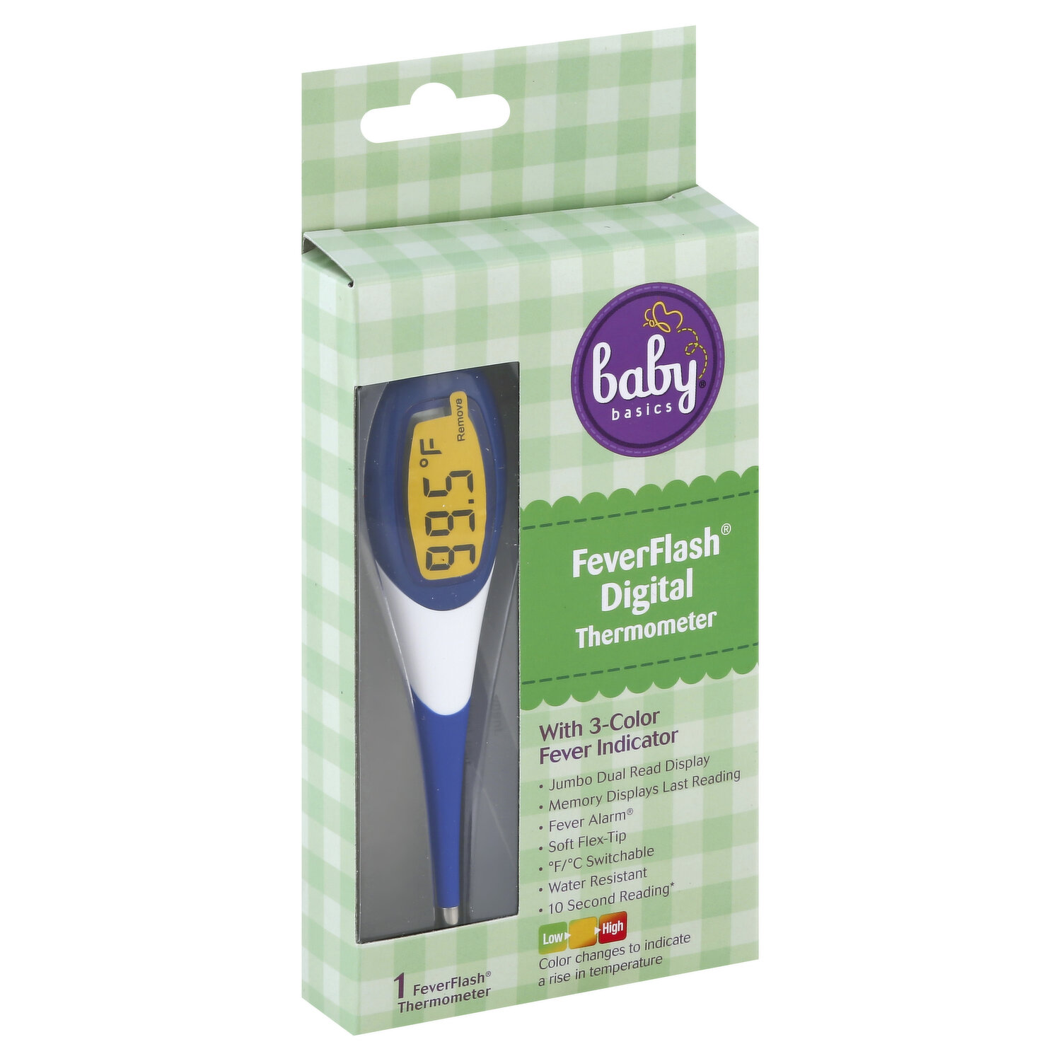 Easy@Home Digital Oral Thermometer for Kid, Baby, and Adult, Oral, Rec