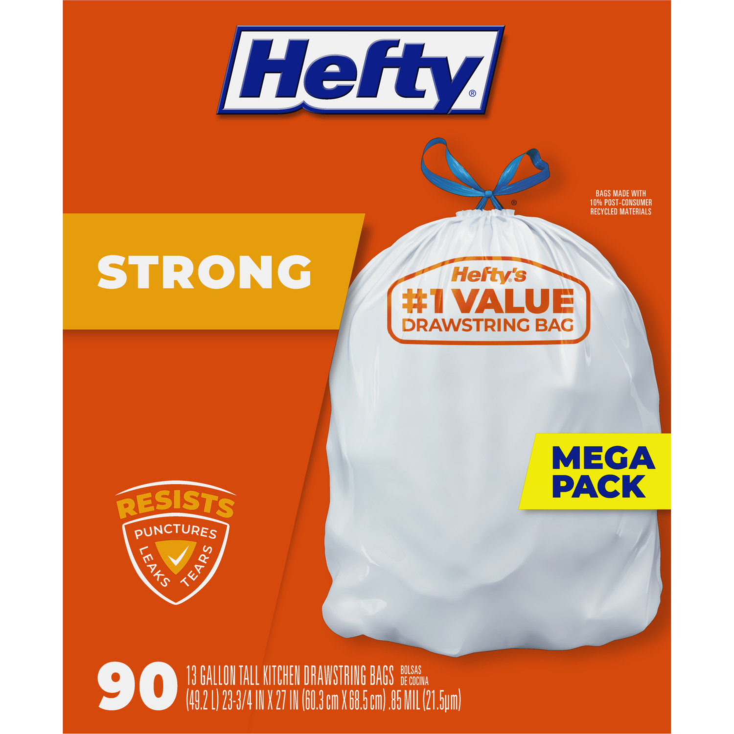 Save on Hefty Ultra Strong 13 Gallon Tall Kitchen Drawstring Bags