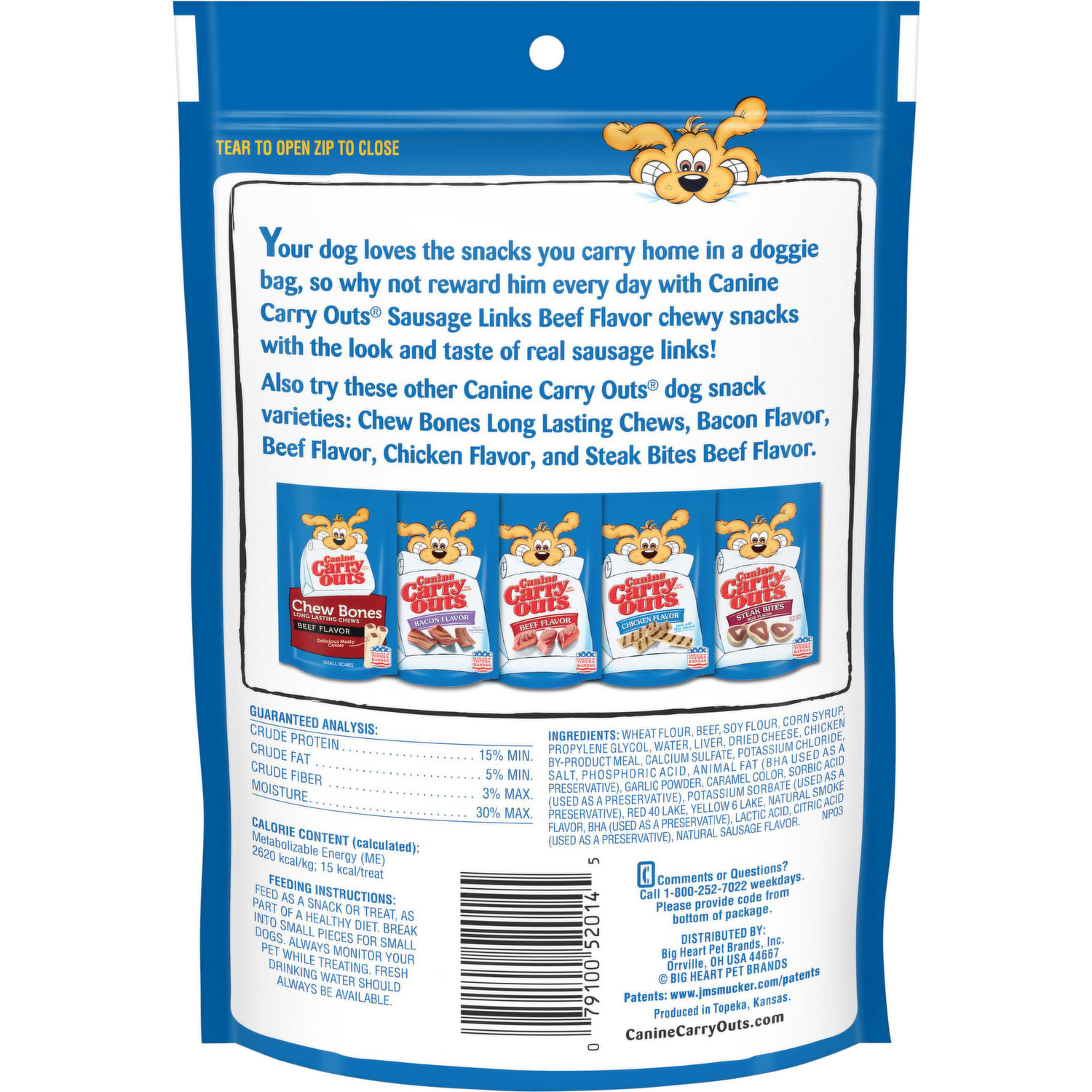 Canine carry outs sausage links online