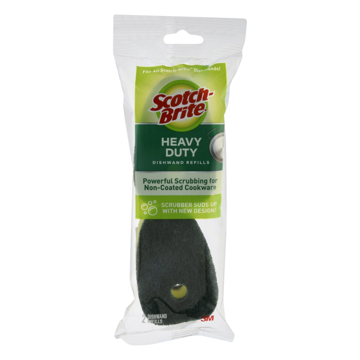 Scotch-Brite Heavy Duty Dishwand Scrubber Refills, 2 count