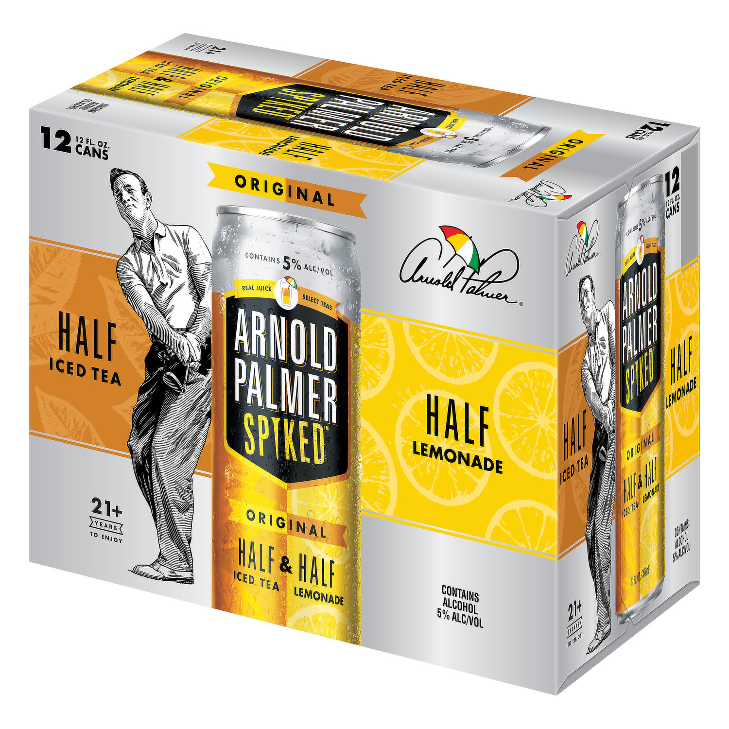 Arnold Palmer Spiked Beer, Half Iced Tea, Half Lemonade, Original 