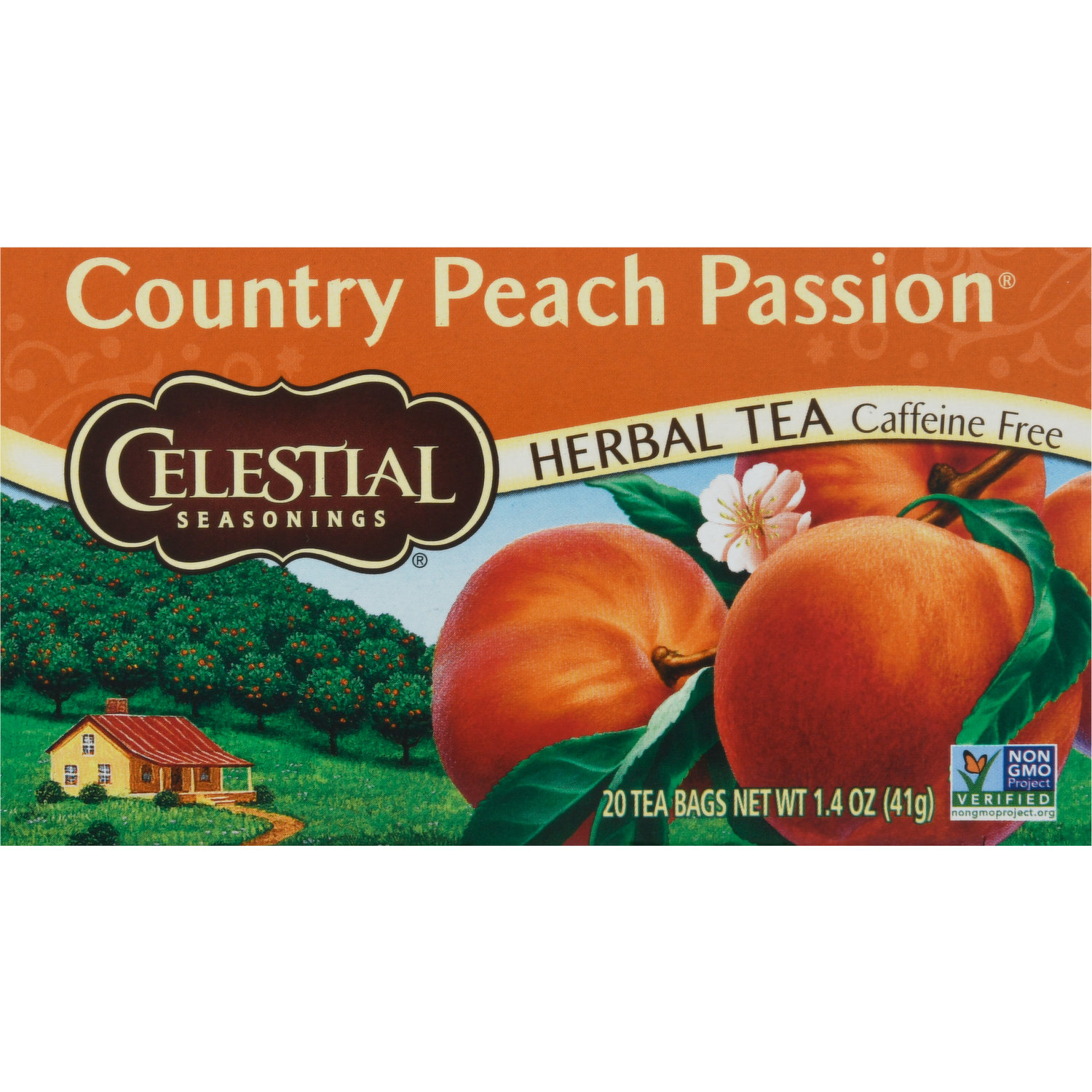 Celestial Seasonings Herbal Tea, Caffeine Free, Country Peach