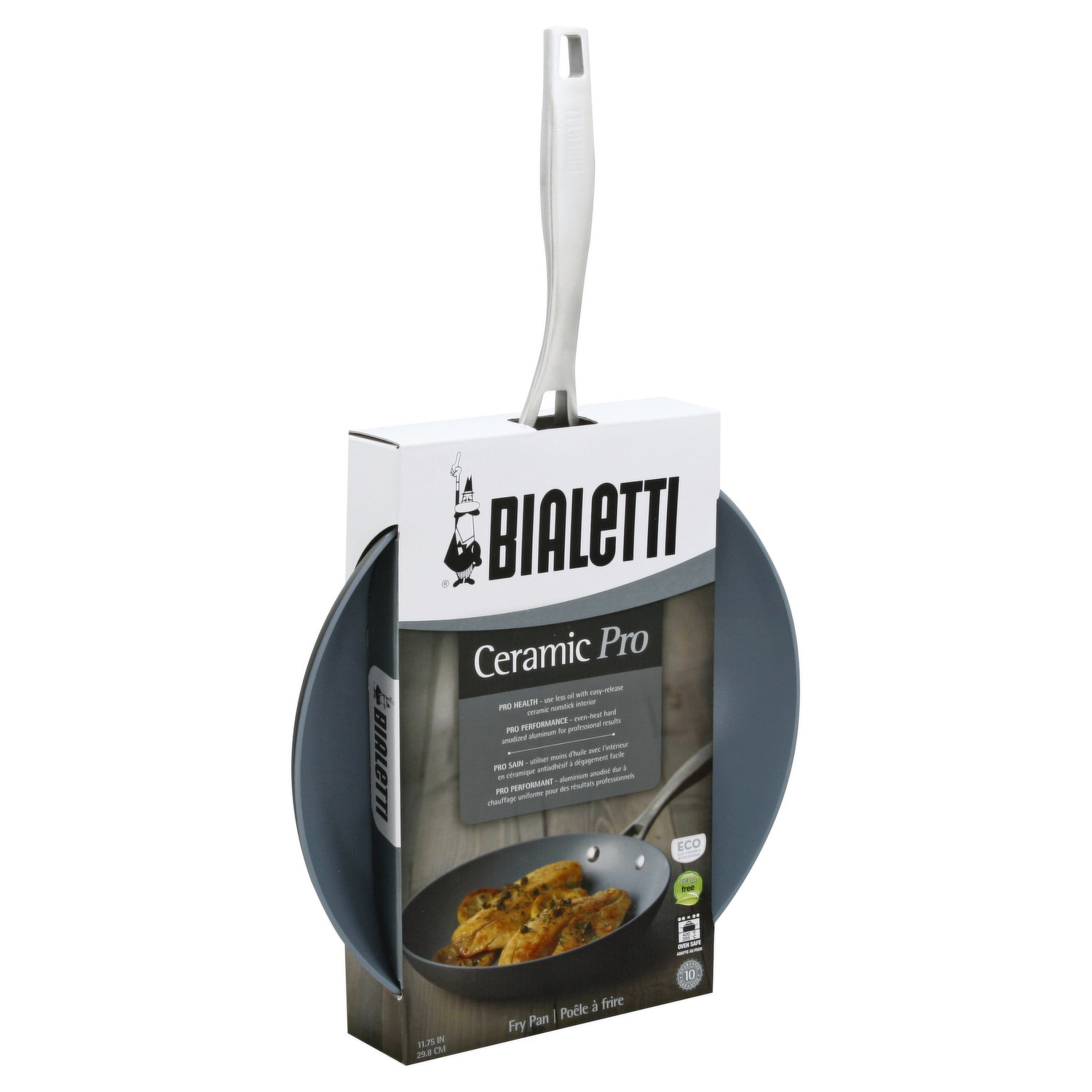 Bialetti 10 Piece Ceramic Pro Hard Anodized Nonstick Cookware Set Gray