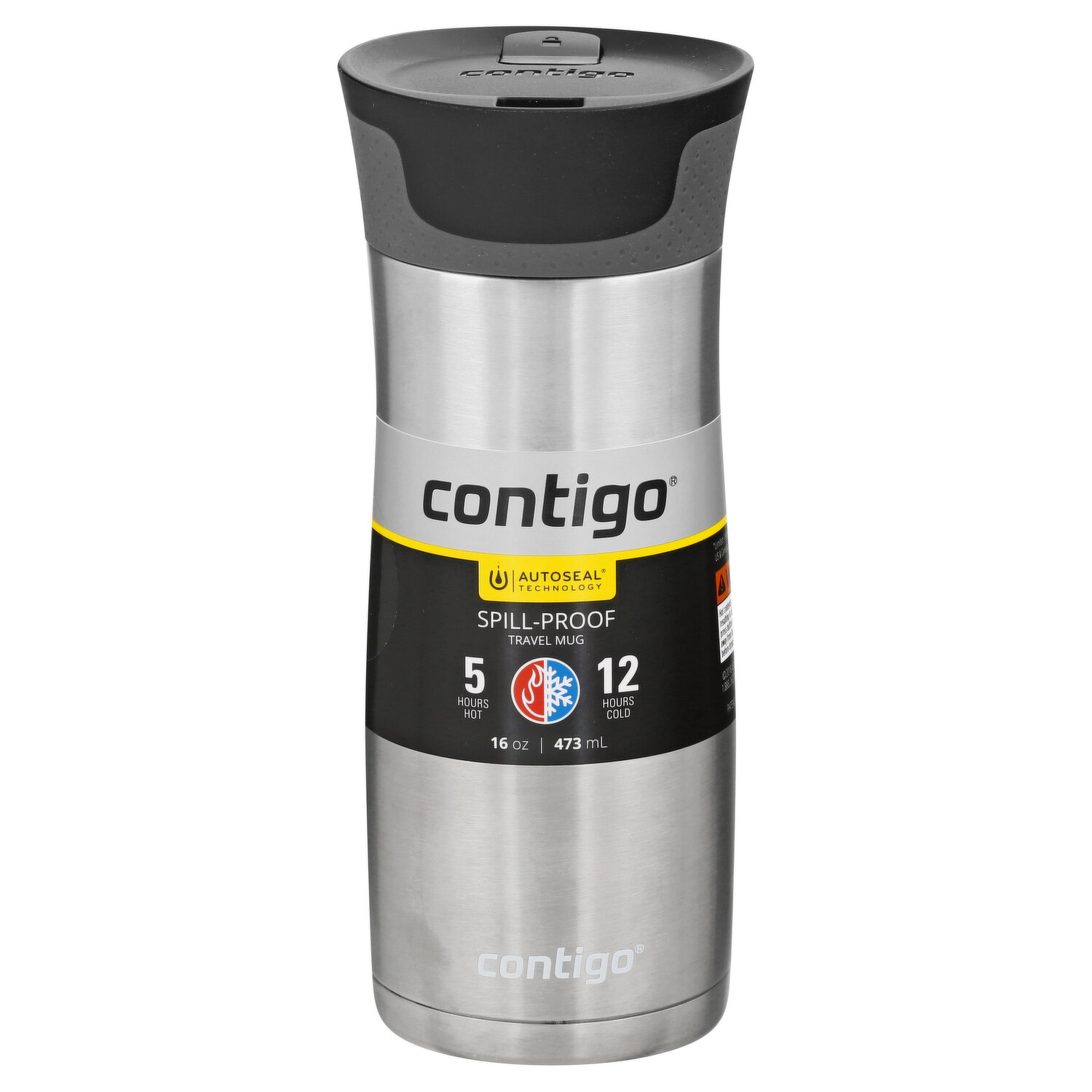 Contigo Kids Stainless Steel Water Bottle with Redesigned Autospout Straw, 13 oz, Blueberry & Green Apple