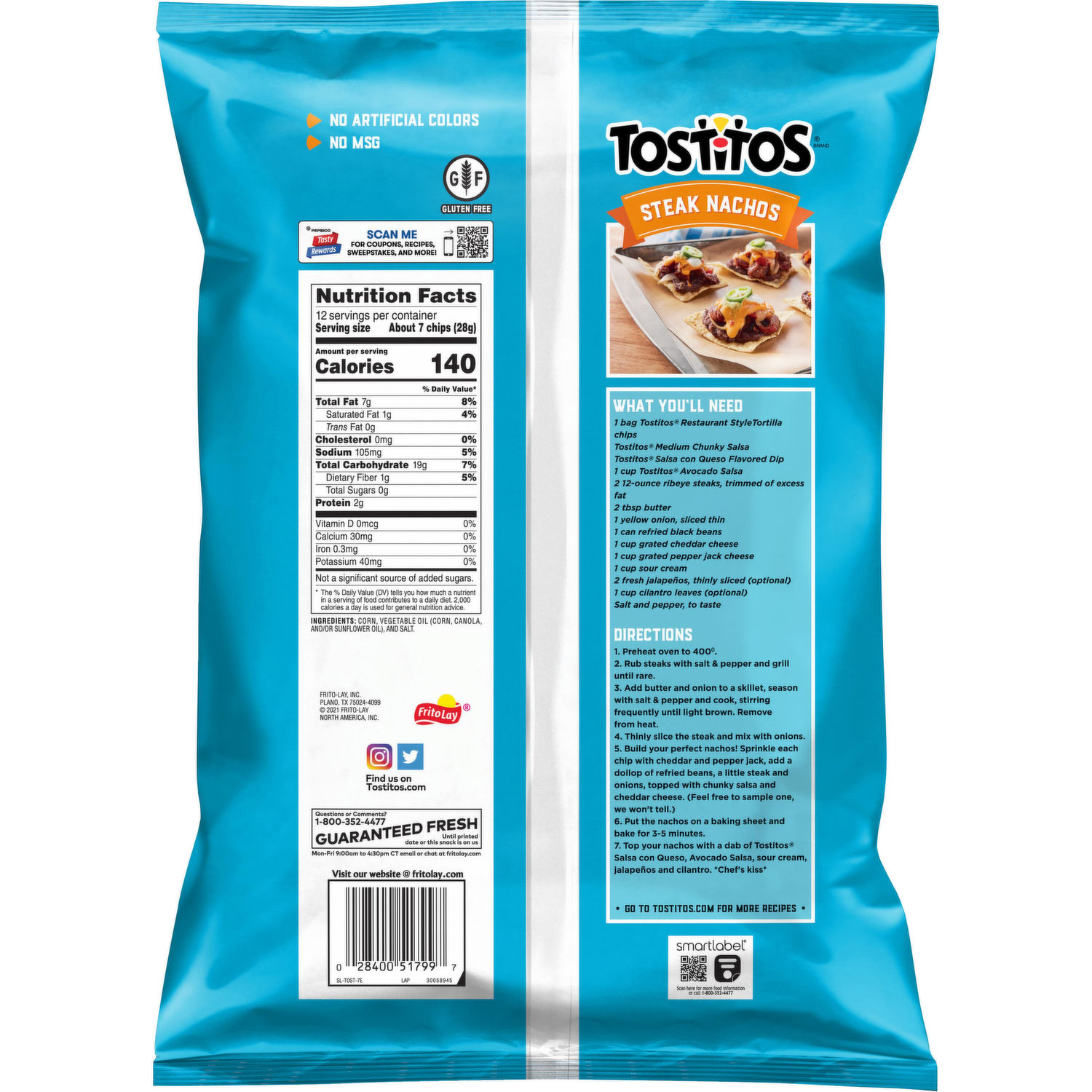 tostitos tortilla chips nutrition facts