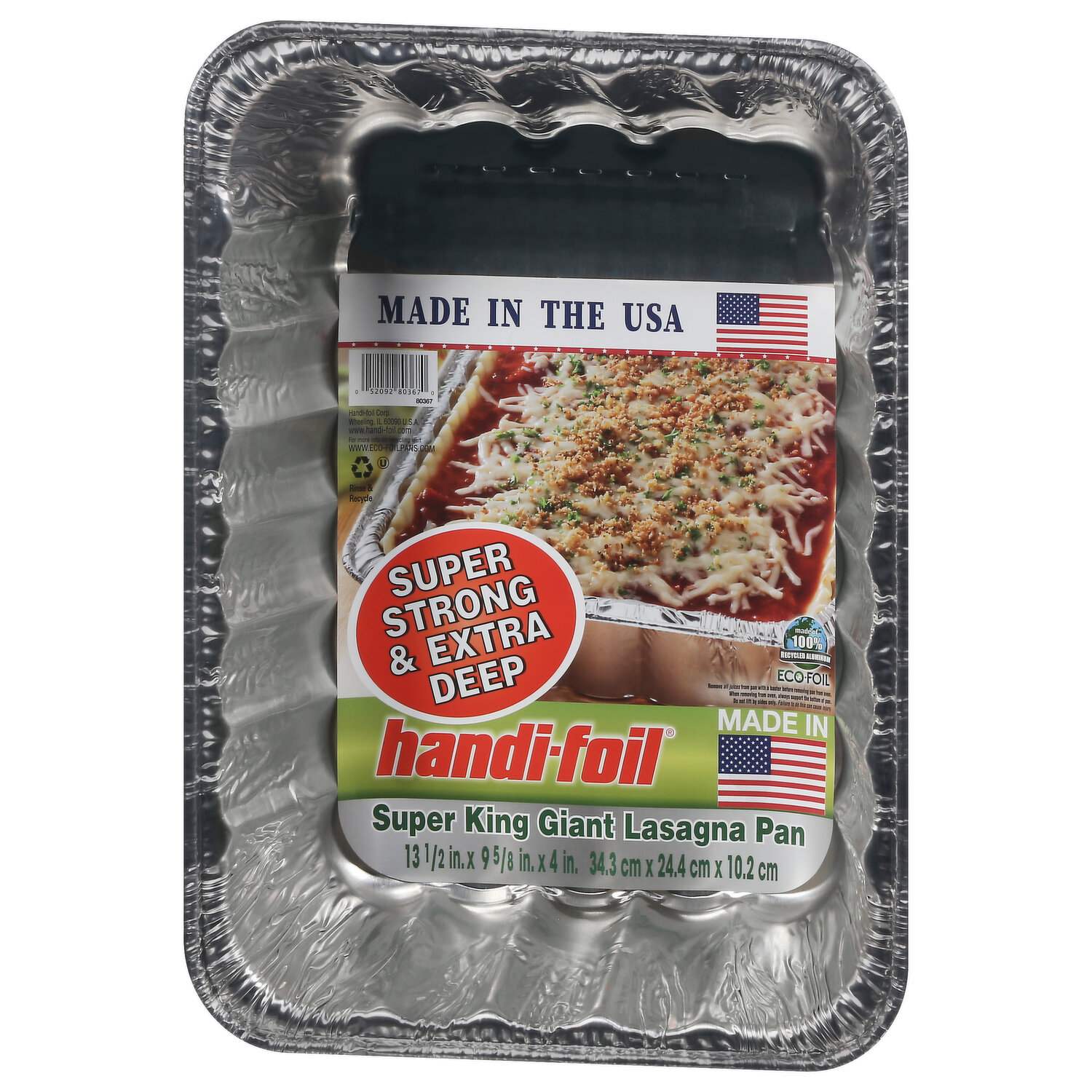 Handi-foil® Eco-Foil Giant Lasagna Pan, 1 pk / 13.5 x 9.6 in - King Soopers