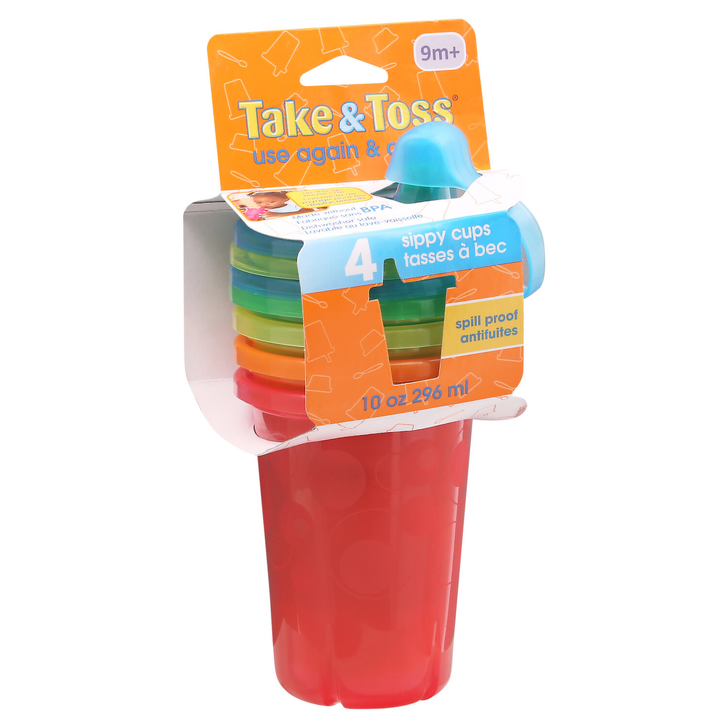 Take & Toss Sippy Cups 10 oz - 4 Pack