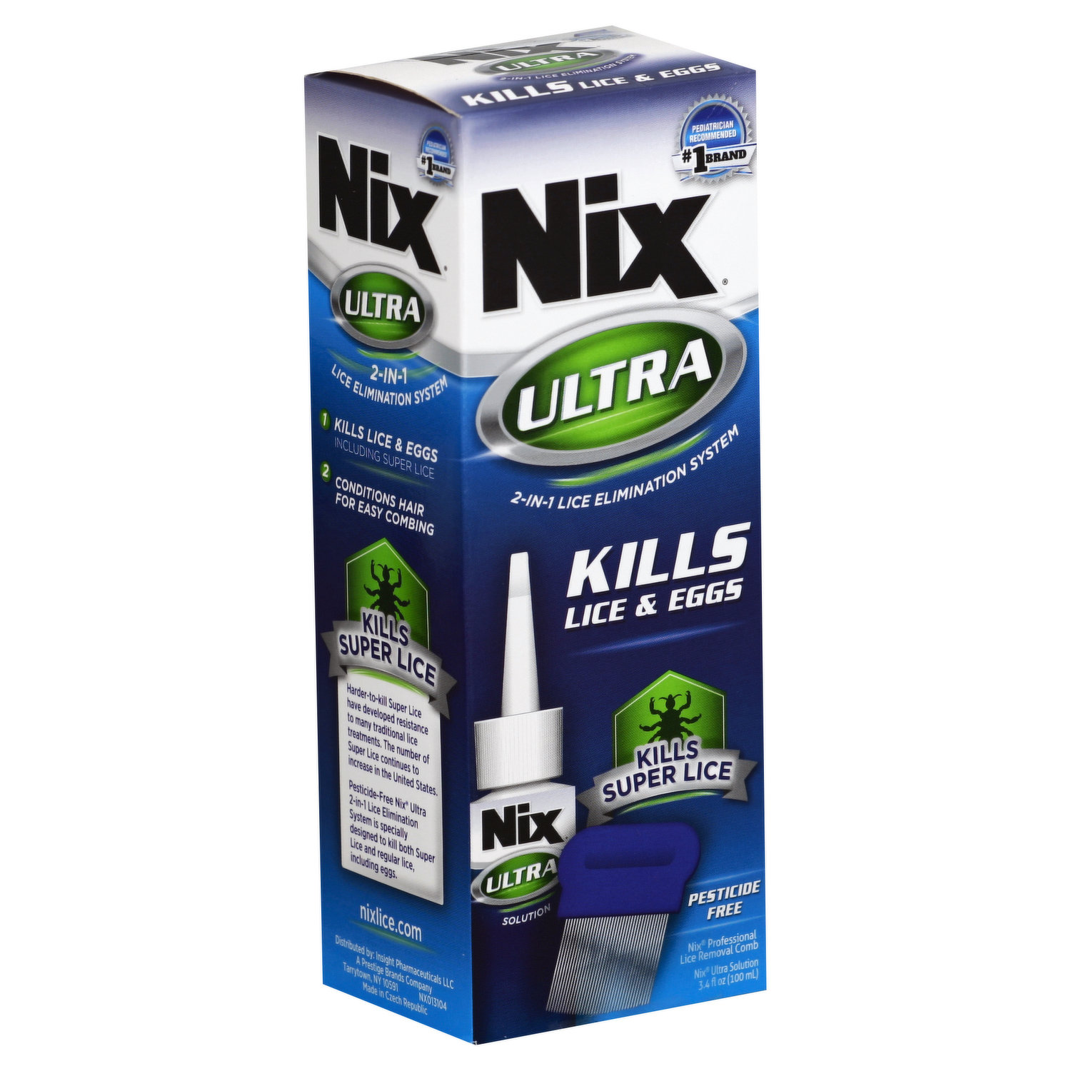 Nix Electronic Lice Comb, Instantly Kills Lice & Eggs and Removes From Hair