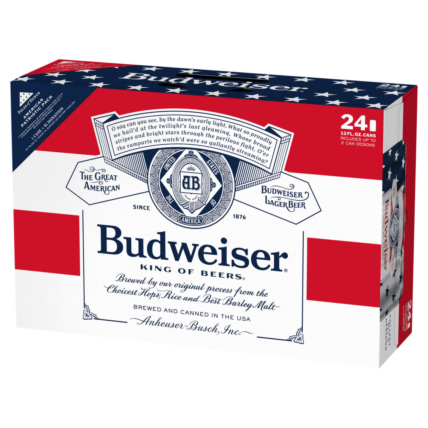 Budweiser Folds of Honor Military Pint Glass