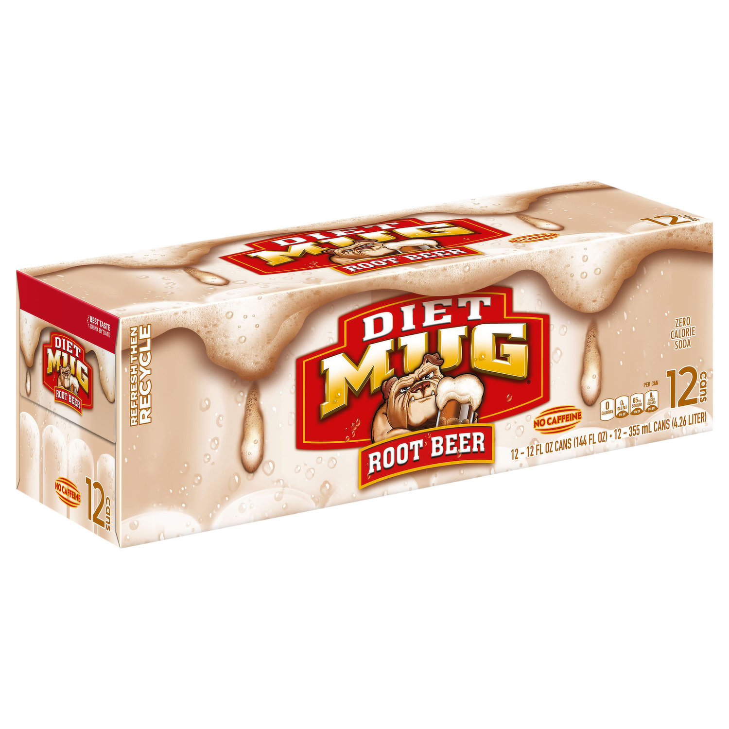 Mug Soda Root Beer 12 Fl Oz 12 Count