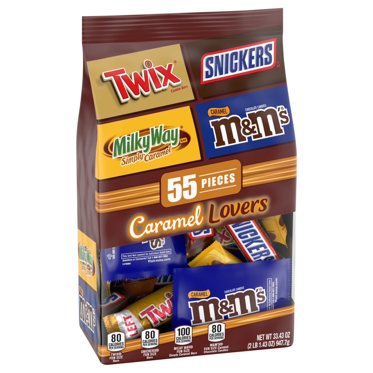 Mars Wrigley Candy Bars, Caramel Lovers - 33.43 oz