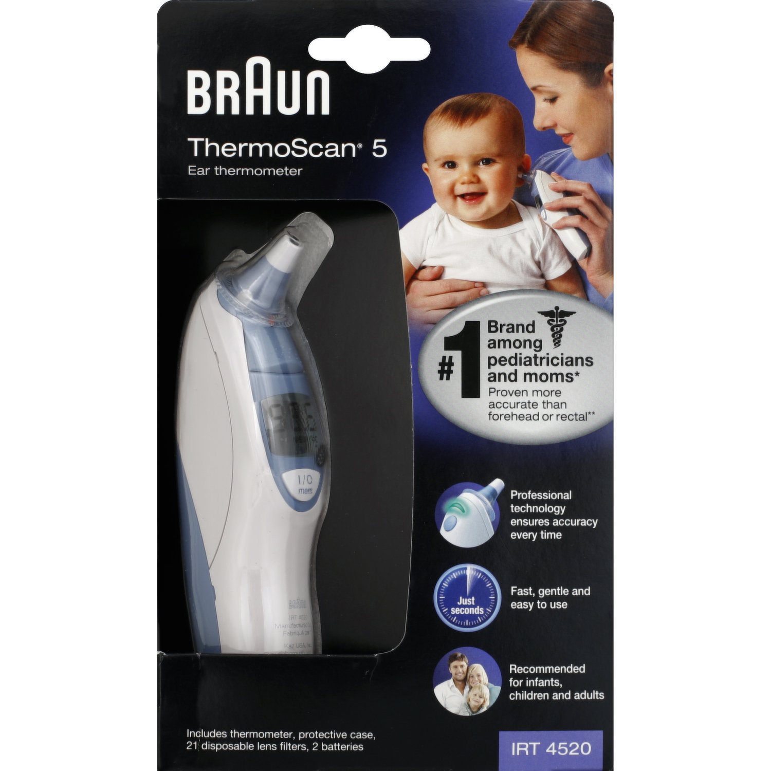 Braun ThermoScan Tympanic Ear Thermometer 1 Seconds