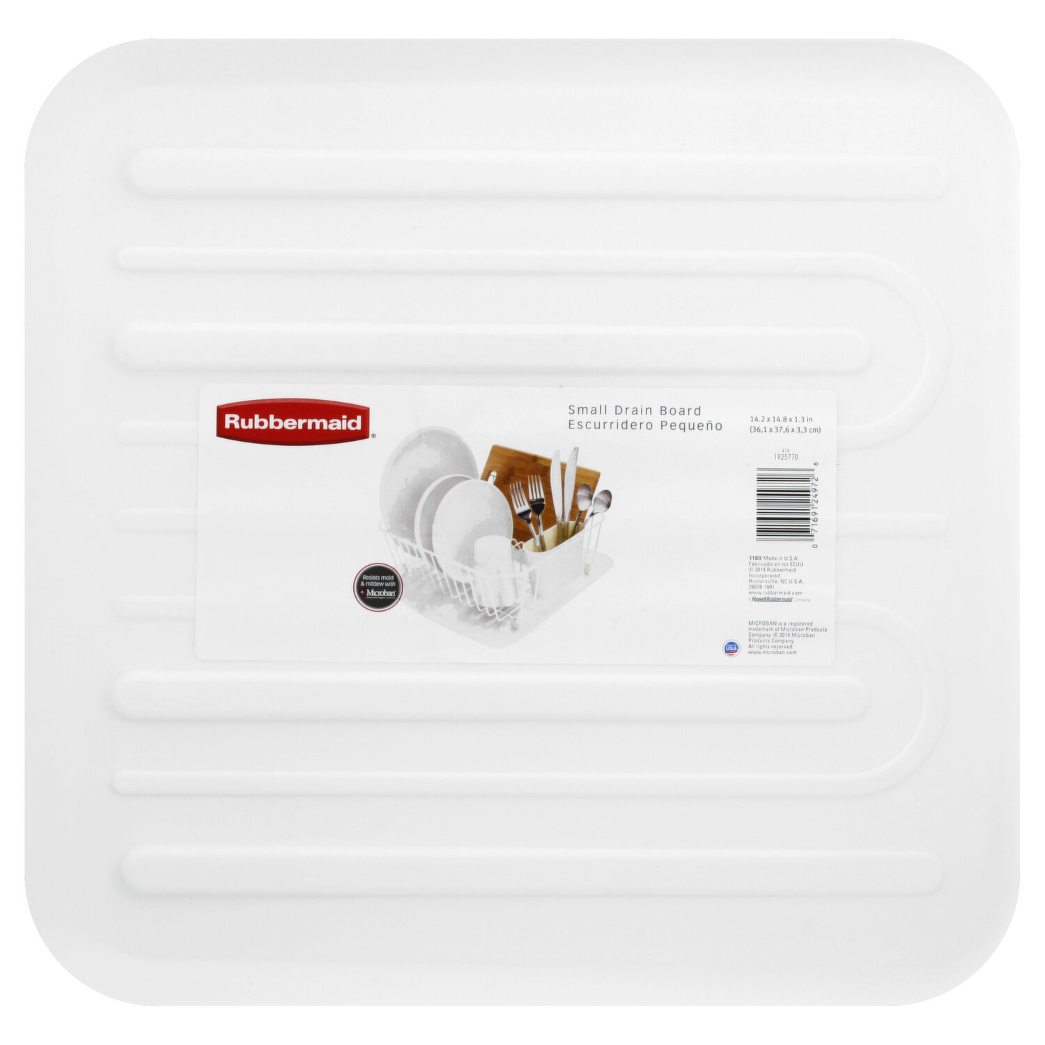  Rubbermaid Drain Board, Small, White: Small Drainer