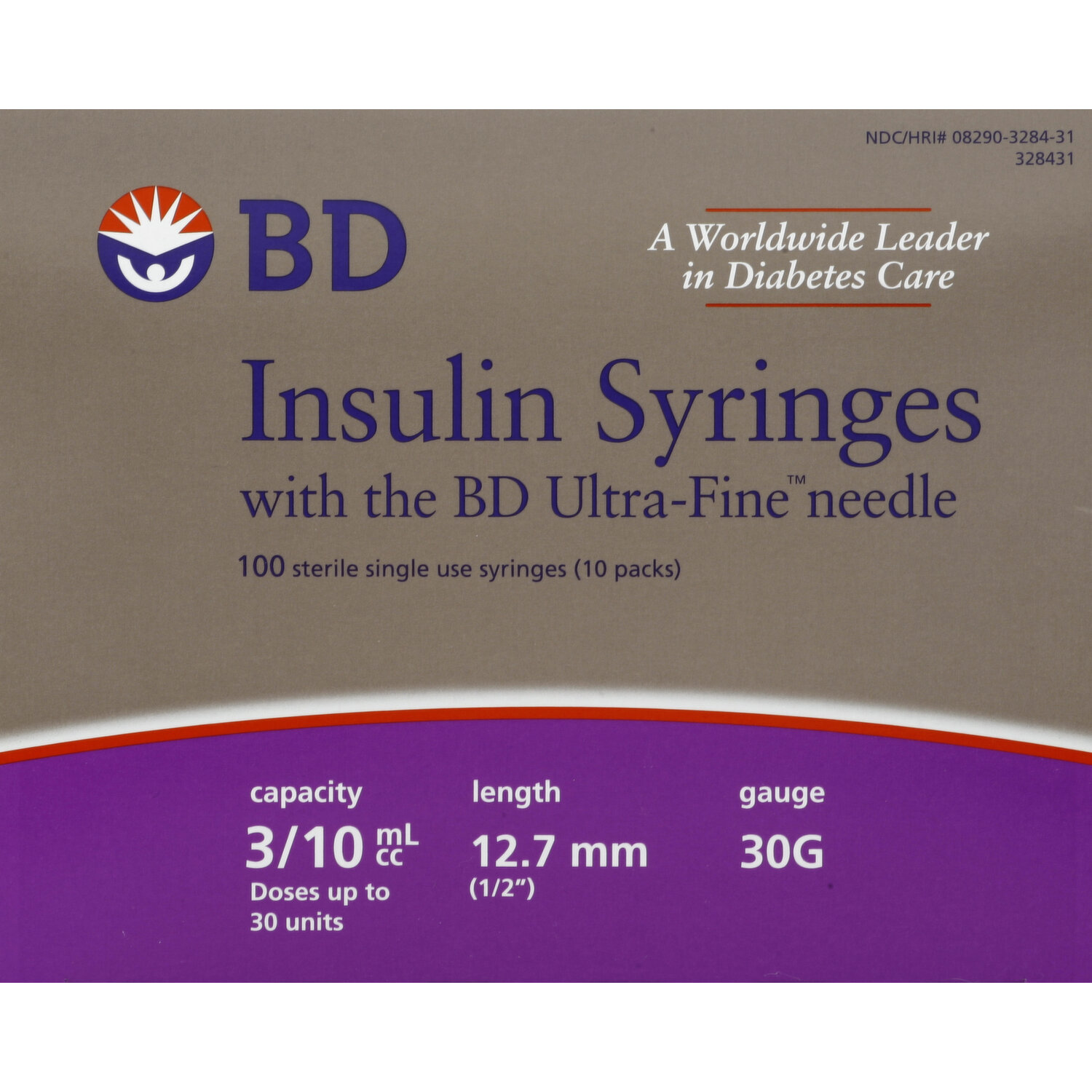 BD Syringe with Sub-Q Needle 1mL, 26 gauge; Slip Tip; 100/Pk.:First Aid