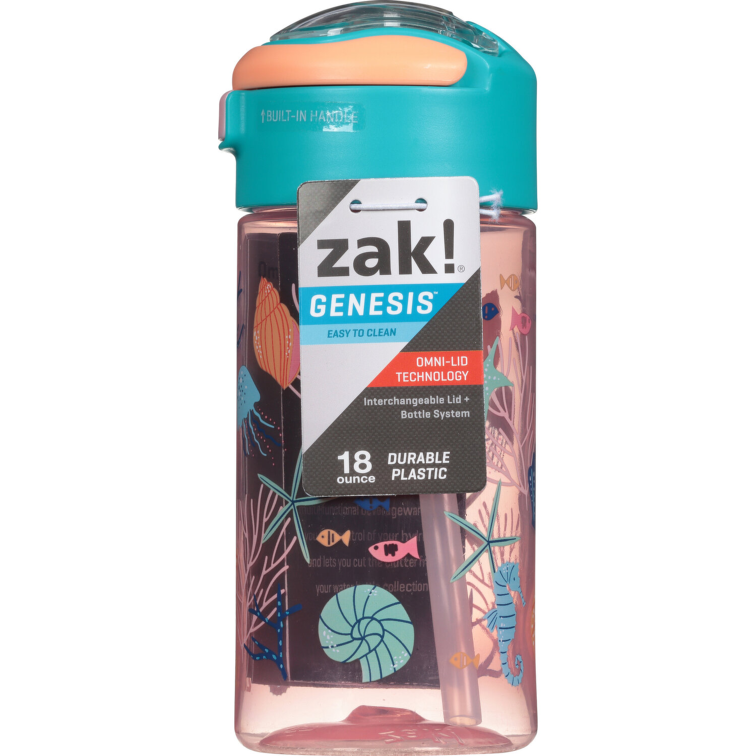  Zak Designs Genesis Durable Plastic Water Bottle with