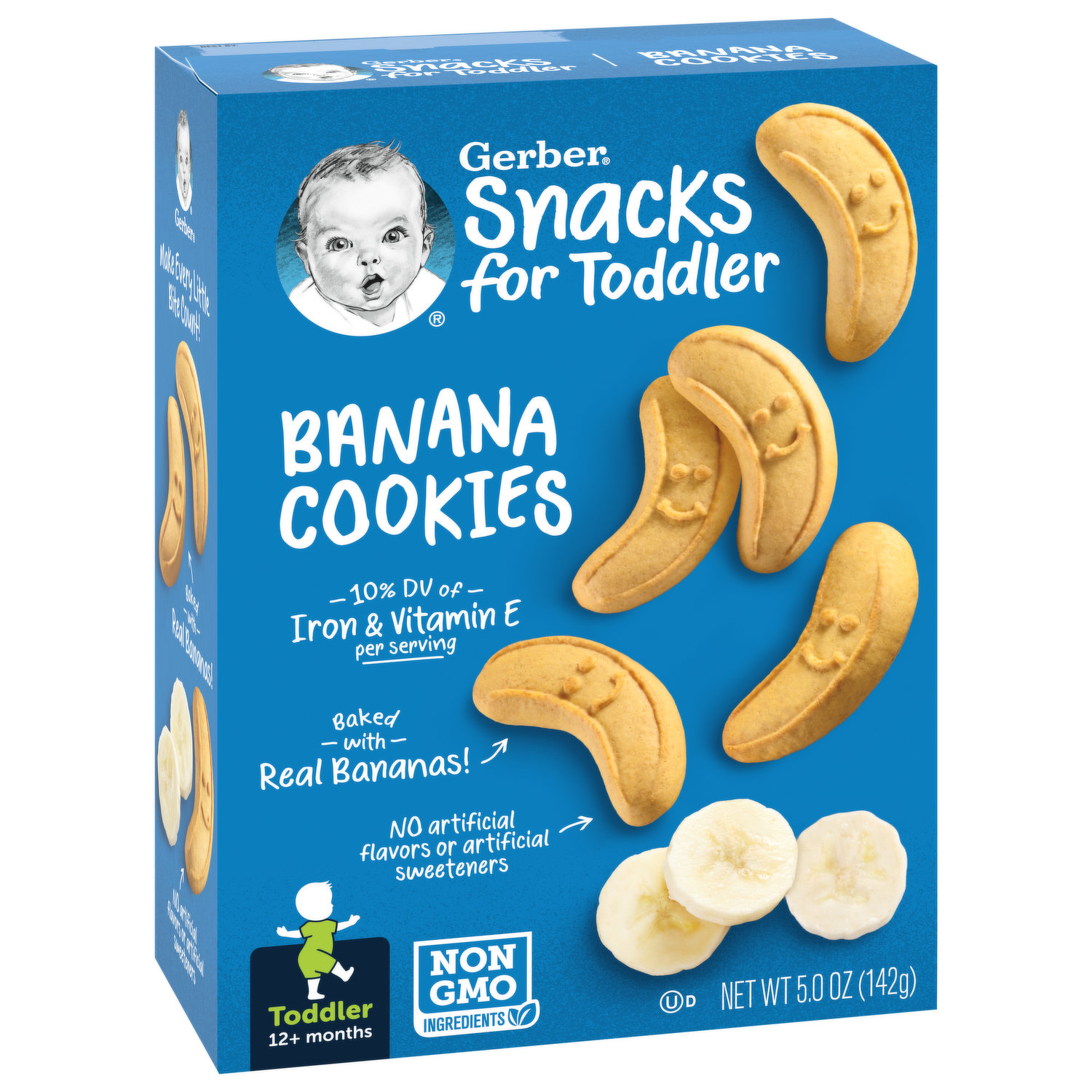 Danalac, Banana Baby Biscuits Pack of Finger Food Snack for