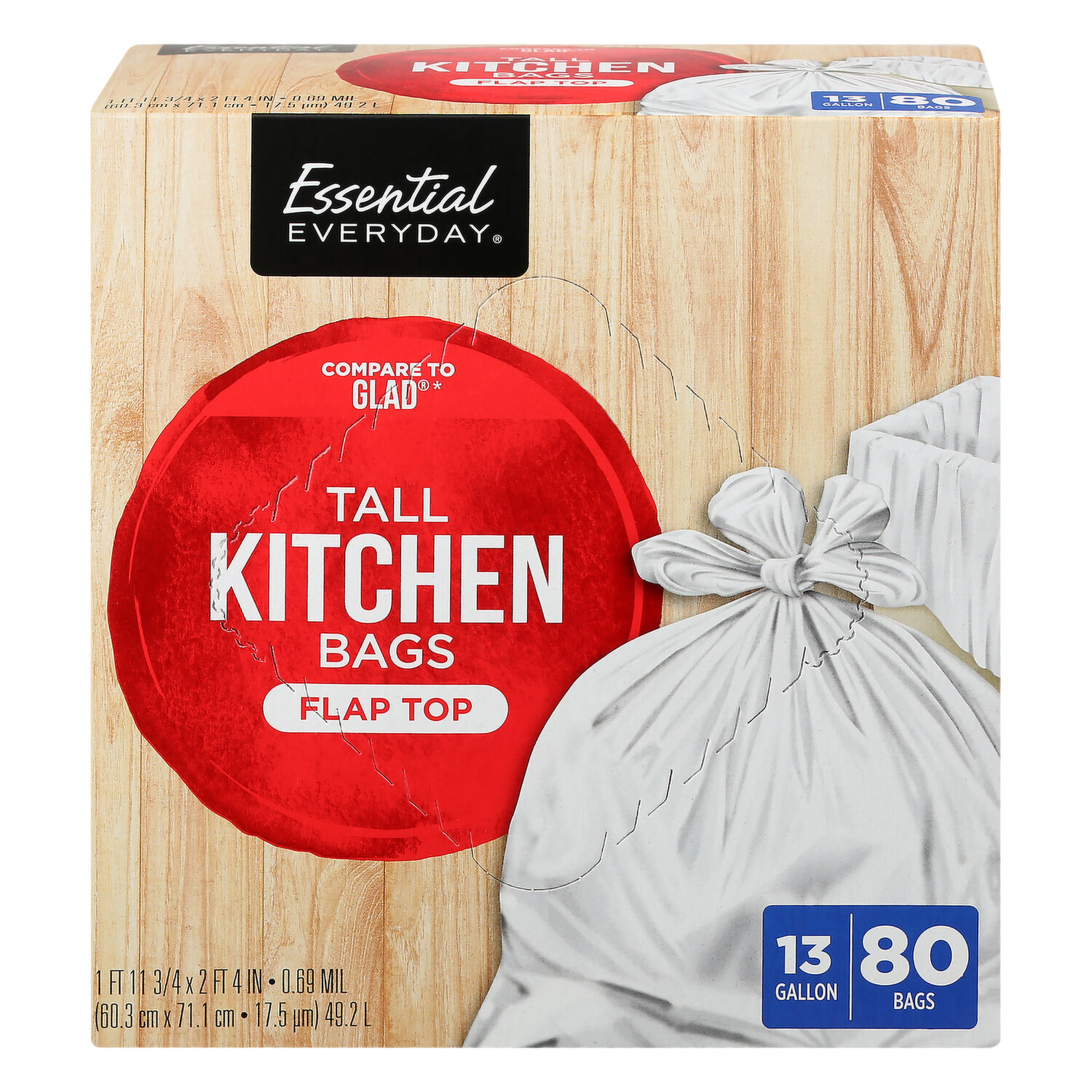 Essentials 13-Gallon Scented Trash Bags, 35-ct.