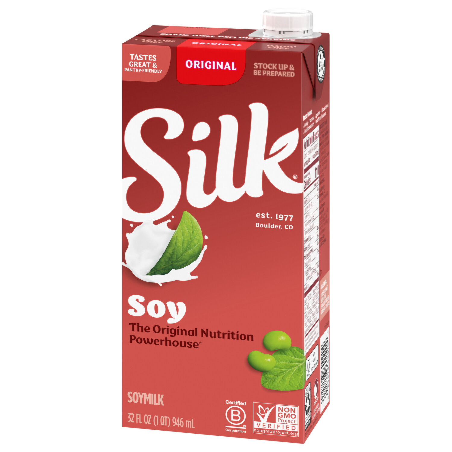 Soy Milk Vegan – #78 Daphne – 8th Continent Soymilk, Original, 0.5 Gl