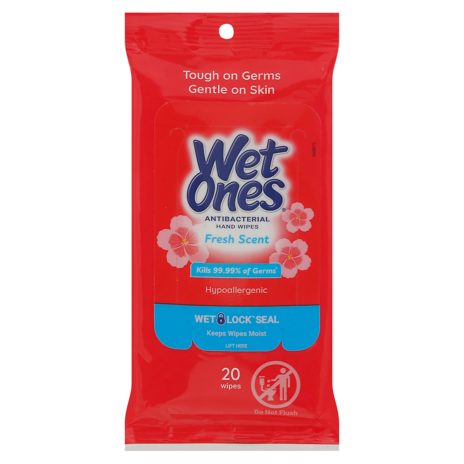 Wet Ones Hand Wipes for Sensitive Skin | Wipes Case for Hand and Face | 20  ct. Travel Size (10 pack)