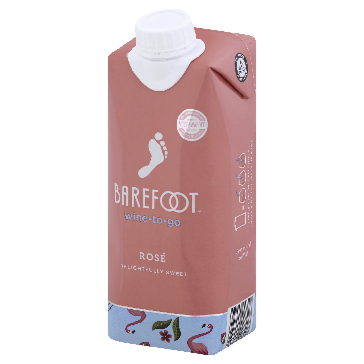 Barefoot wine-to-go Rose NV / 500 ml. Tetra Pak