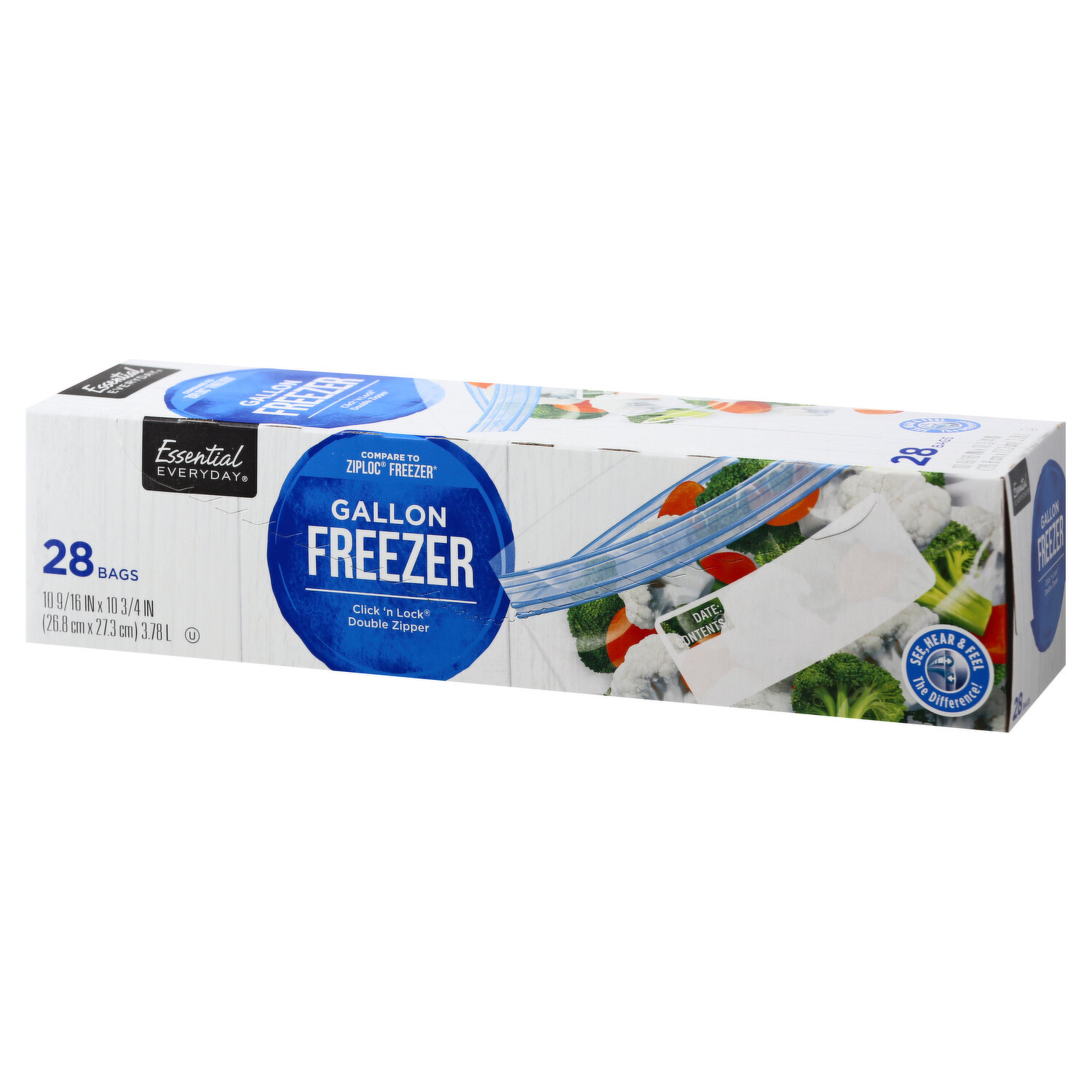 Complete Home Zipper Freezer Bags - 100 ct