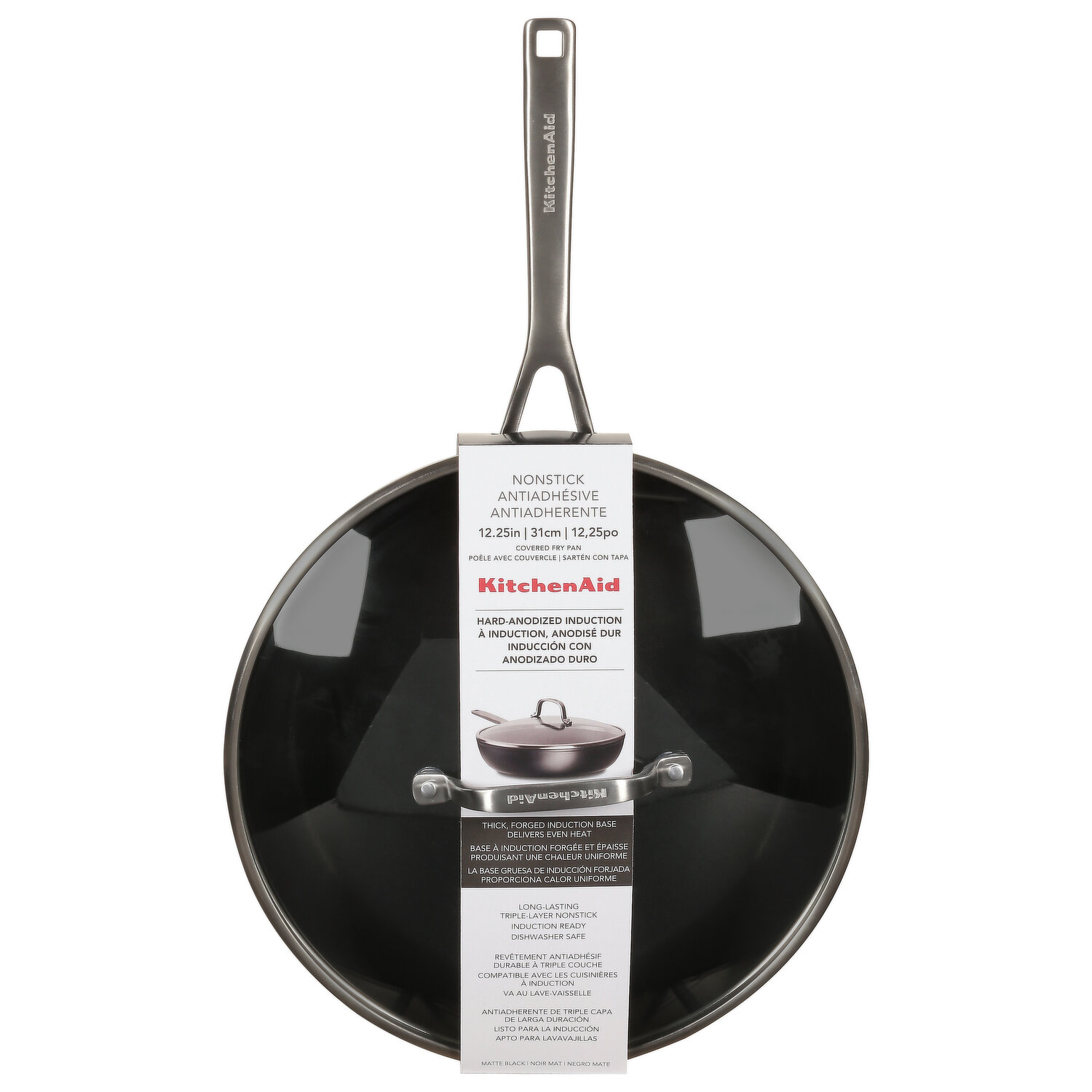 Kitchenaid Fry Pan, Covered, Nonstick, 12.25 Inch