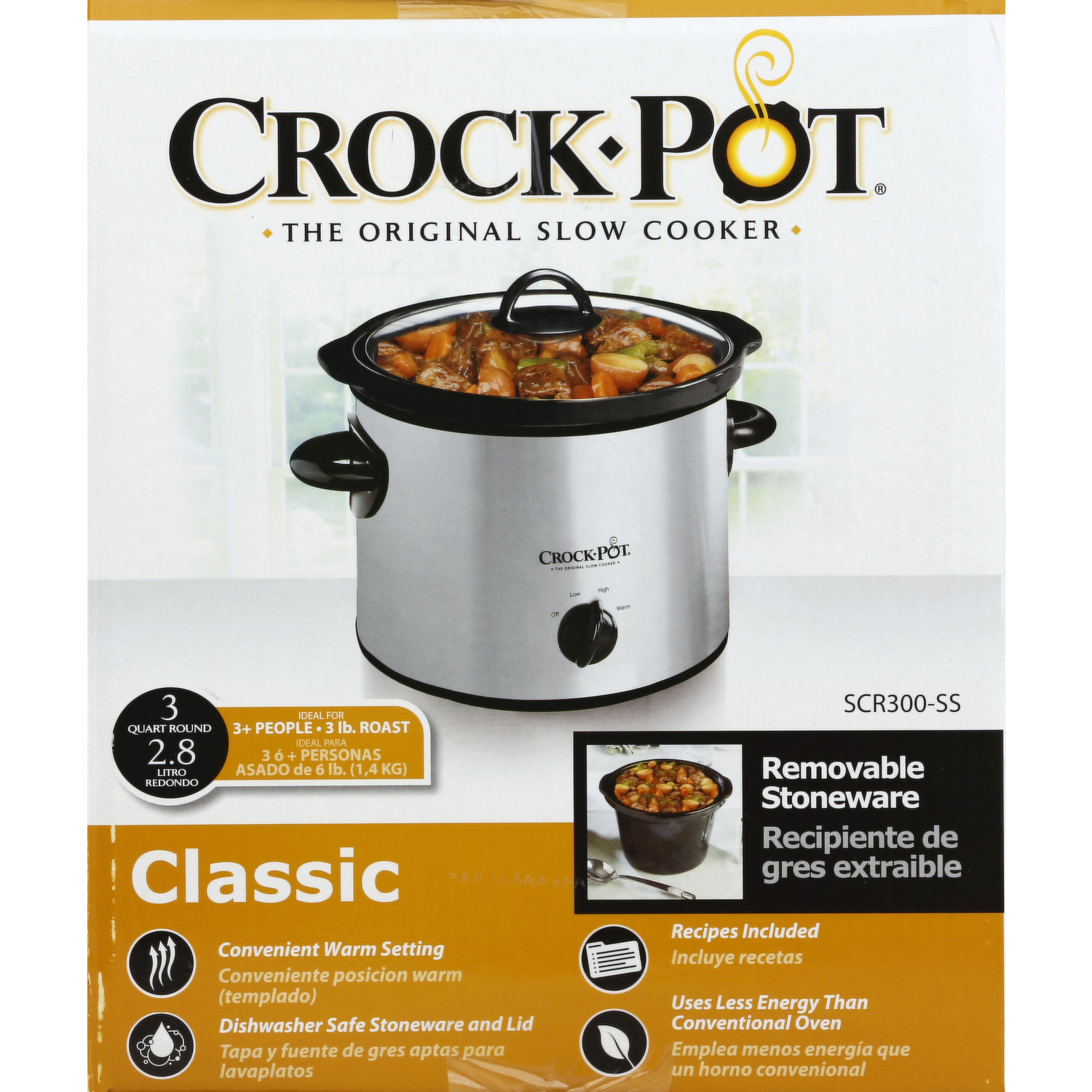 Spice of Life Slow Cooker, 3-1/2 Quart, Temperature Dial Low, High, Off,  Poke A Long Crockery Cook Pot, in Working Order in Original Box 