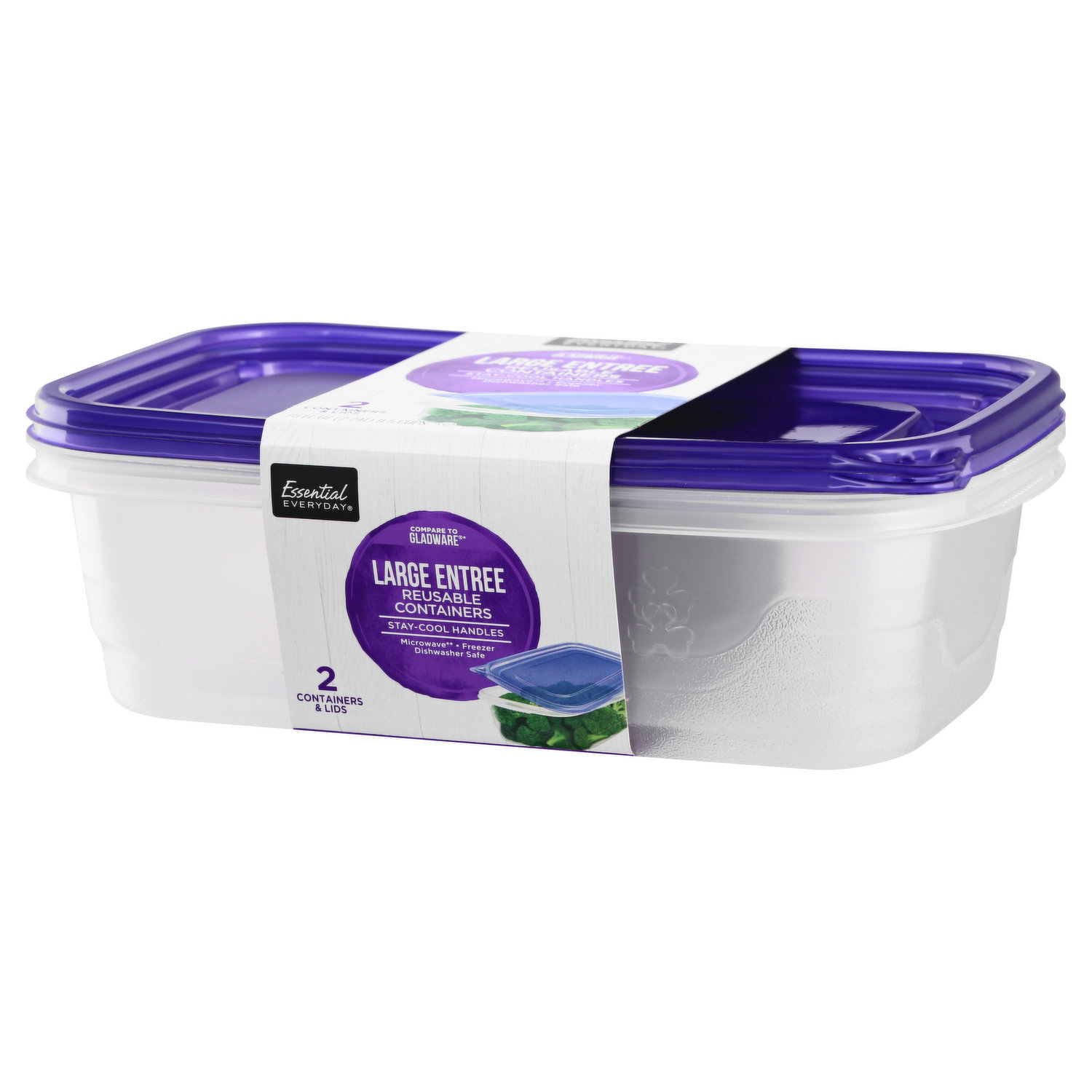 Essential Everyday Reusable Containers, Deep Dish, 64 Fluid Ounce