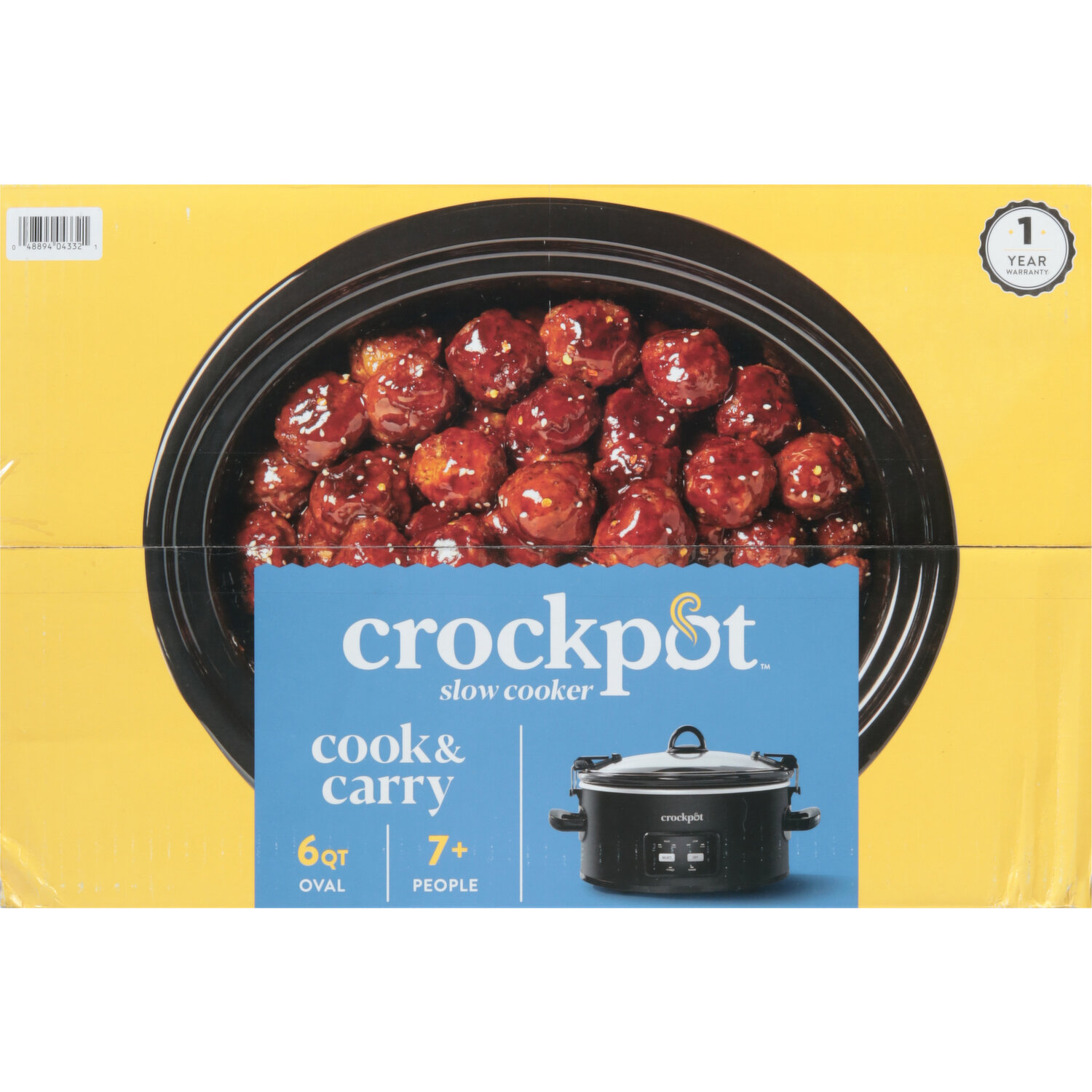 ORGILL HARDWARE Sunbeam Rival 5070-VG-NP White Oval Crock Pot 7 Quart