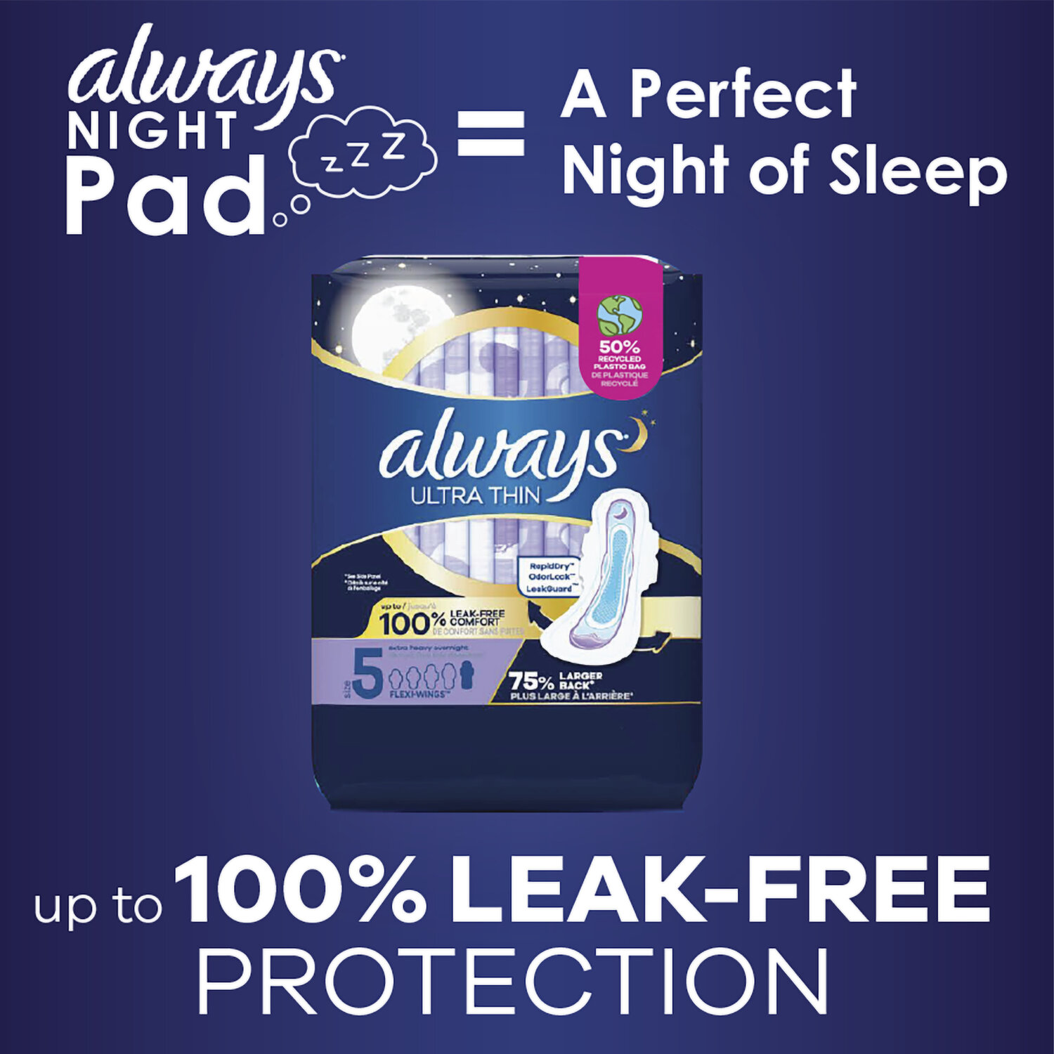 ALWAYS  Always Ultra Secure Night Menstrual Pants - Sanitary Pads