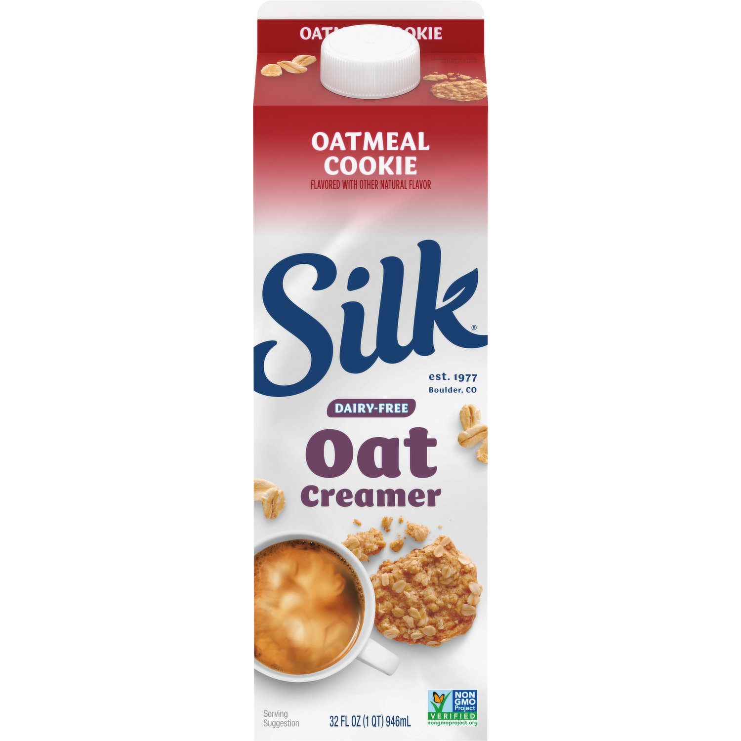 Silk Oatmeal Cookie Oat Milk Coffee Creamer - 32 Fl Oz (1qt) Bottle : Target