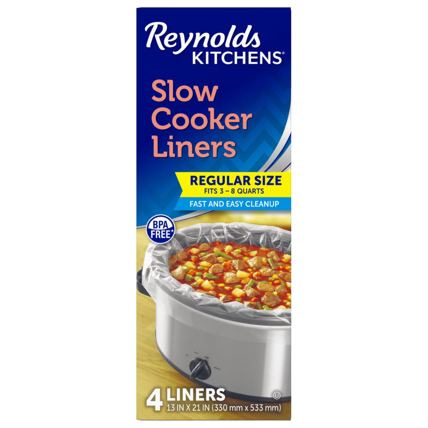 Kitchen Collection Crock Pot Slow Cooker Liners, Clear, 13 x 21 x 4, 7-8 qt - 10 bags