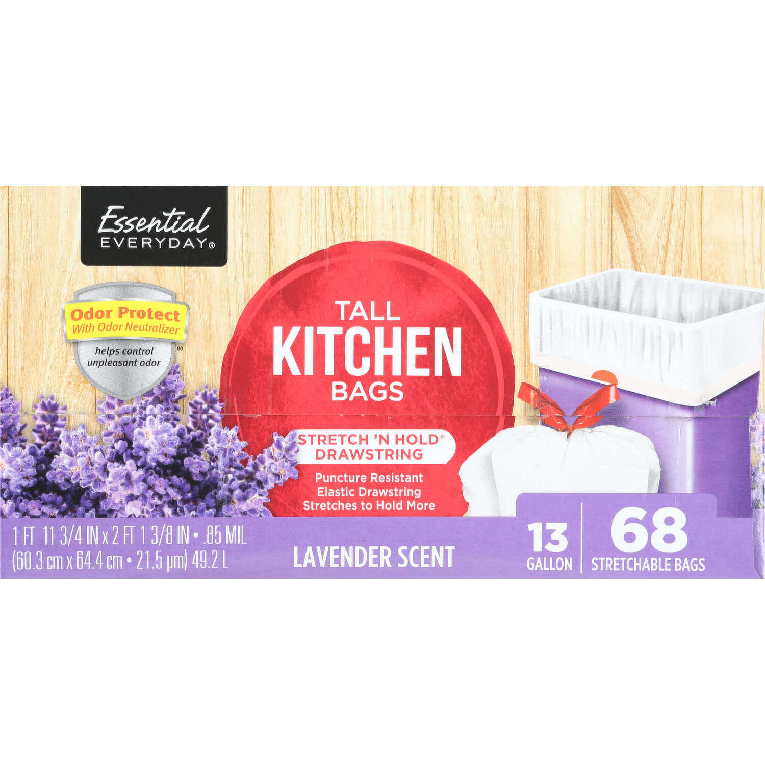 SIGNATURE SELECT TALL KITCHEN BAGS LAVENDER SCENT 13 GALLON - 45