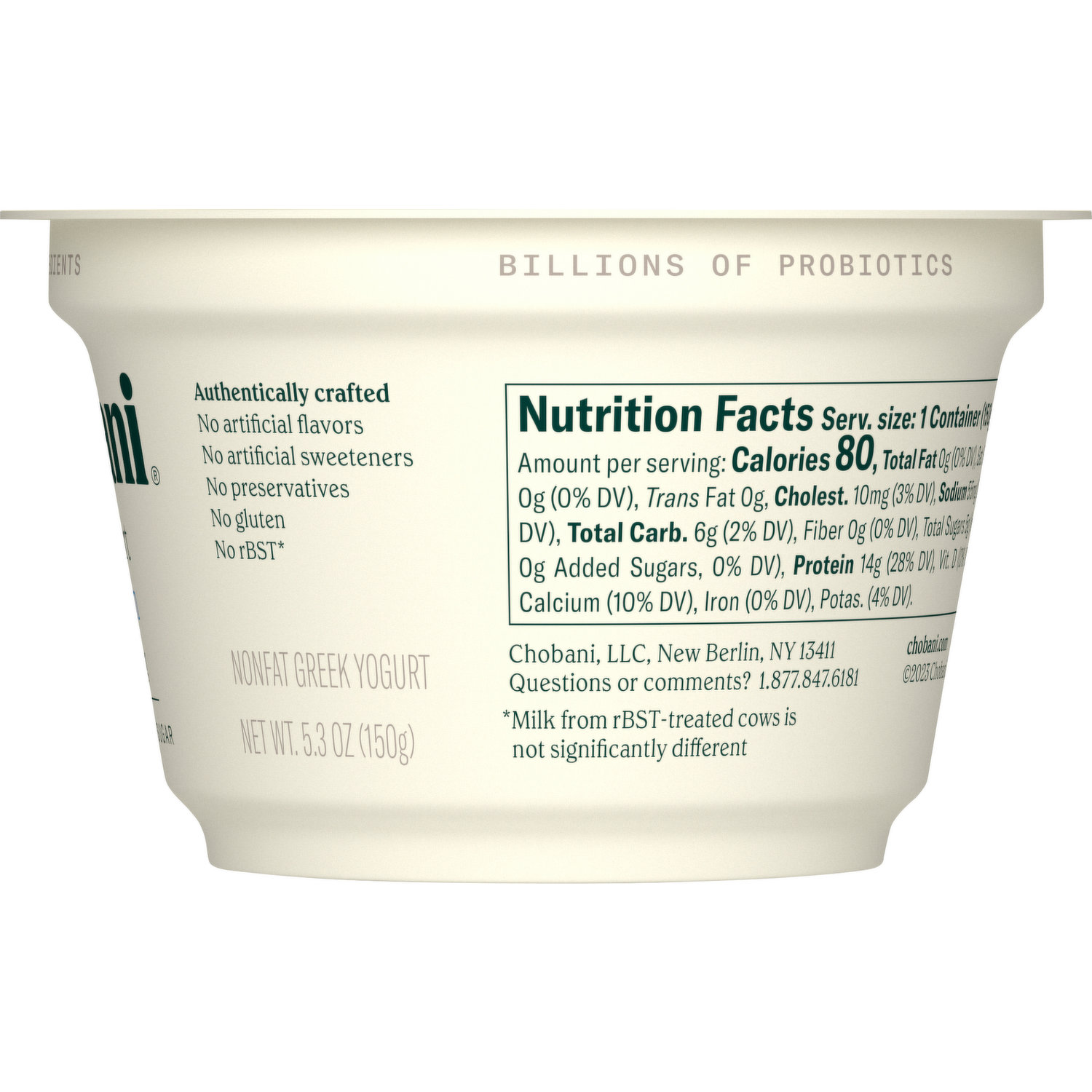 Chobani Nonfat Greek Yogurt Probiotics Various Design 