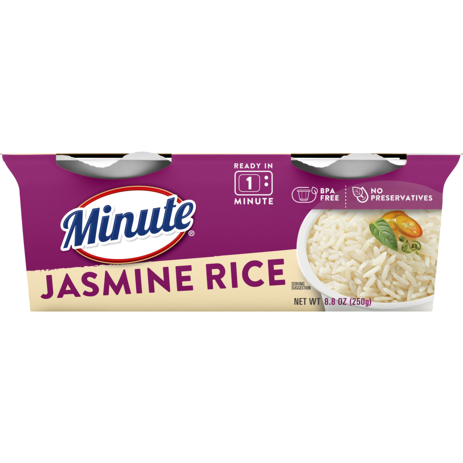 Minute Ready To Serve Jasmine Rice Cups - 8.8 OZ 8 Pack