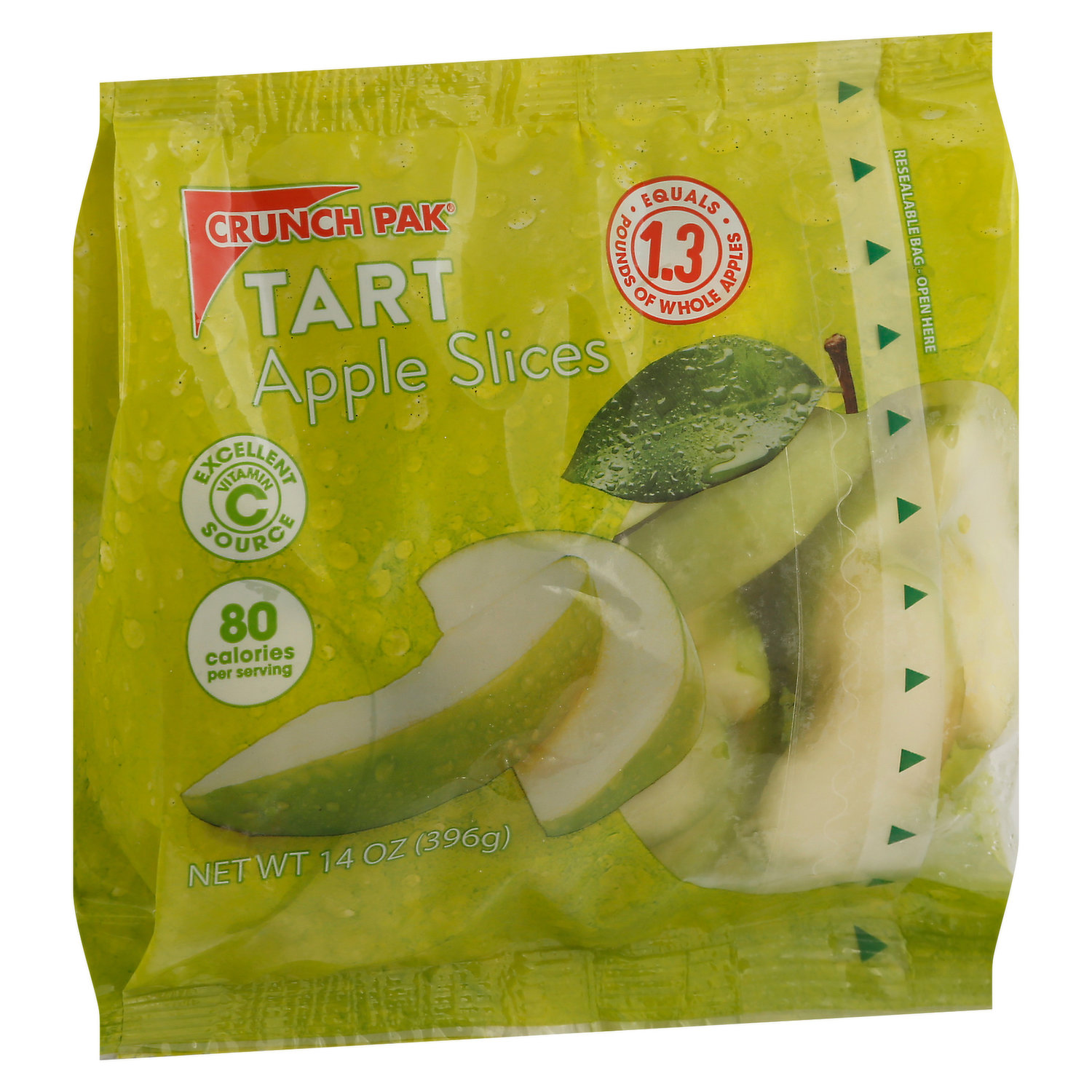 Crunch Pak Fresh Sweet Apple Slices, Family Size, 14 oz Resealable Bag