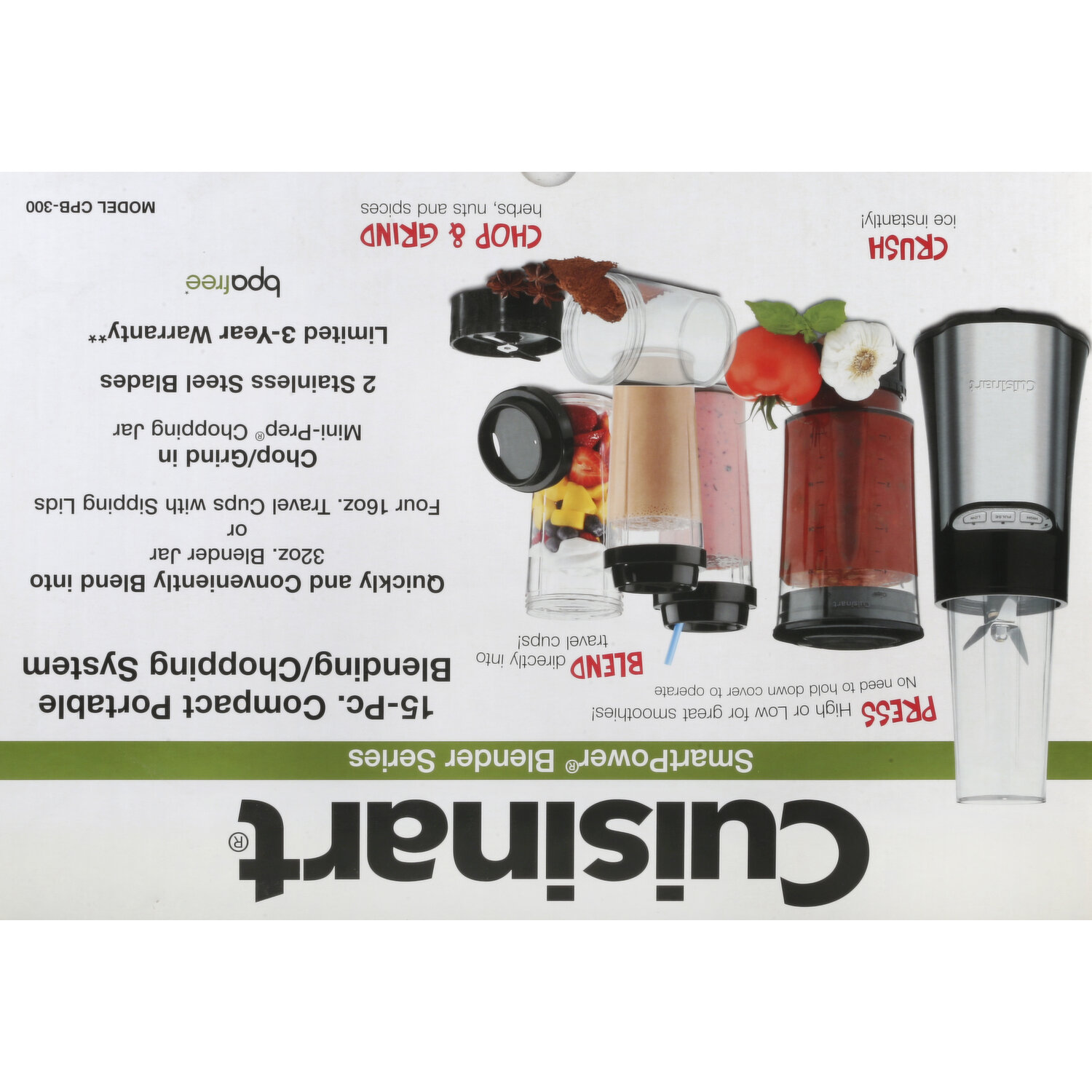 Cuisinart 32-Ounce Blender with Chopping Cup, Travel Cups and Lids