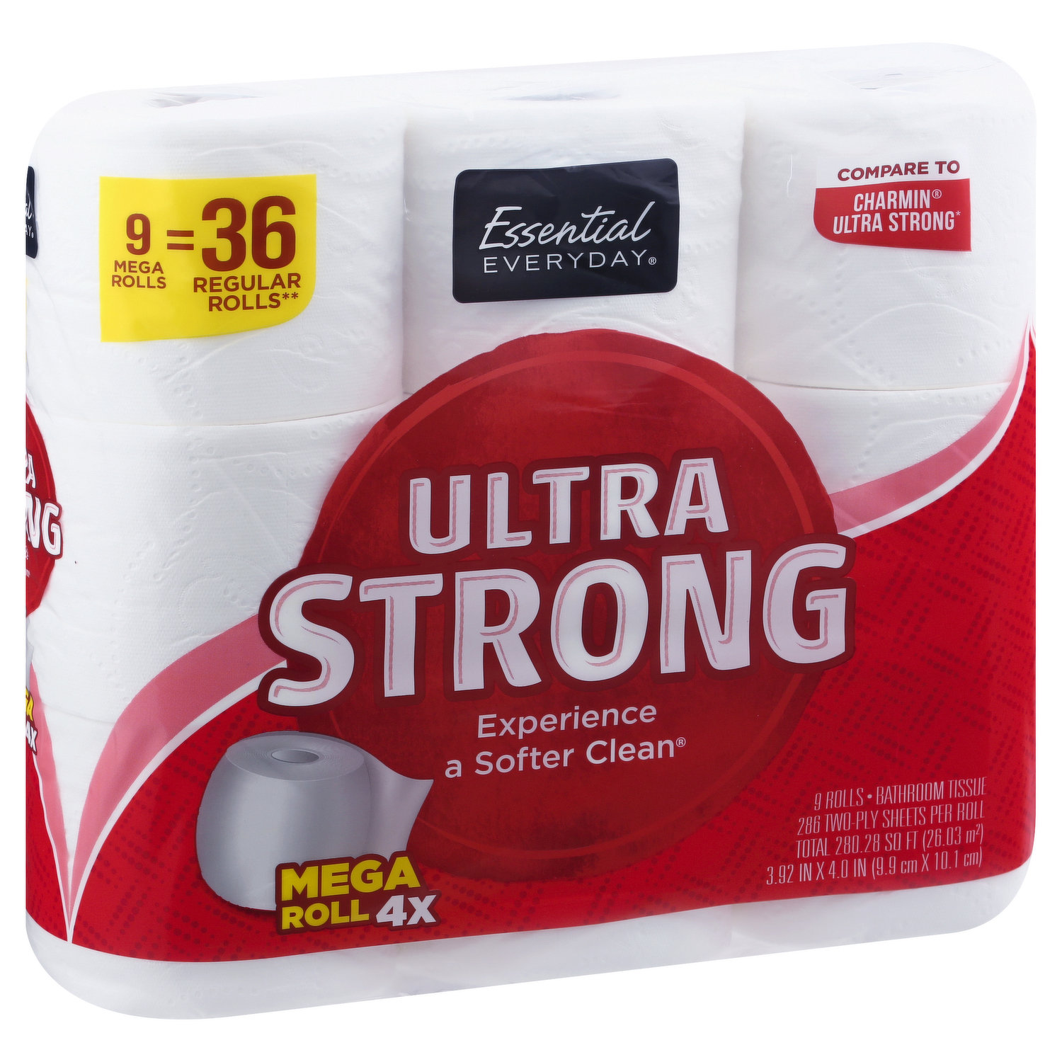 Charmin Ultra Soft Toilet Paper, 9 Mega Rolls 36 Regular Rolls