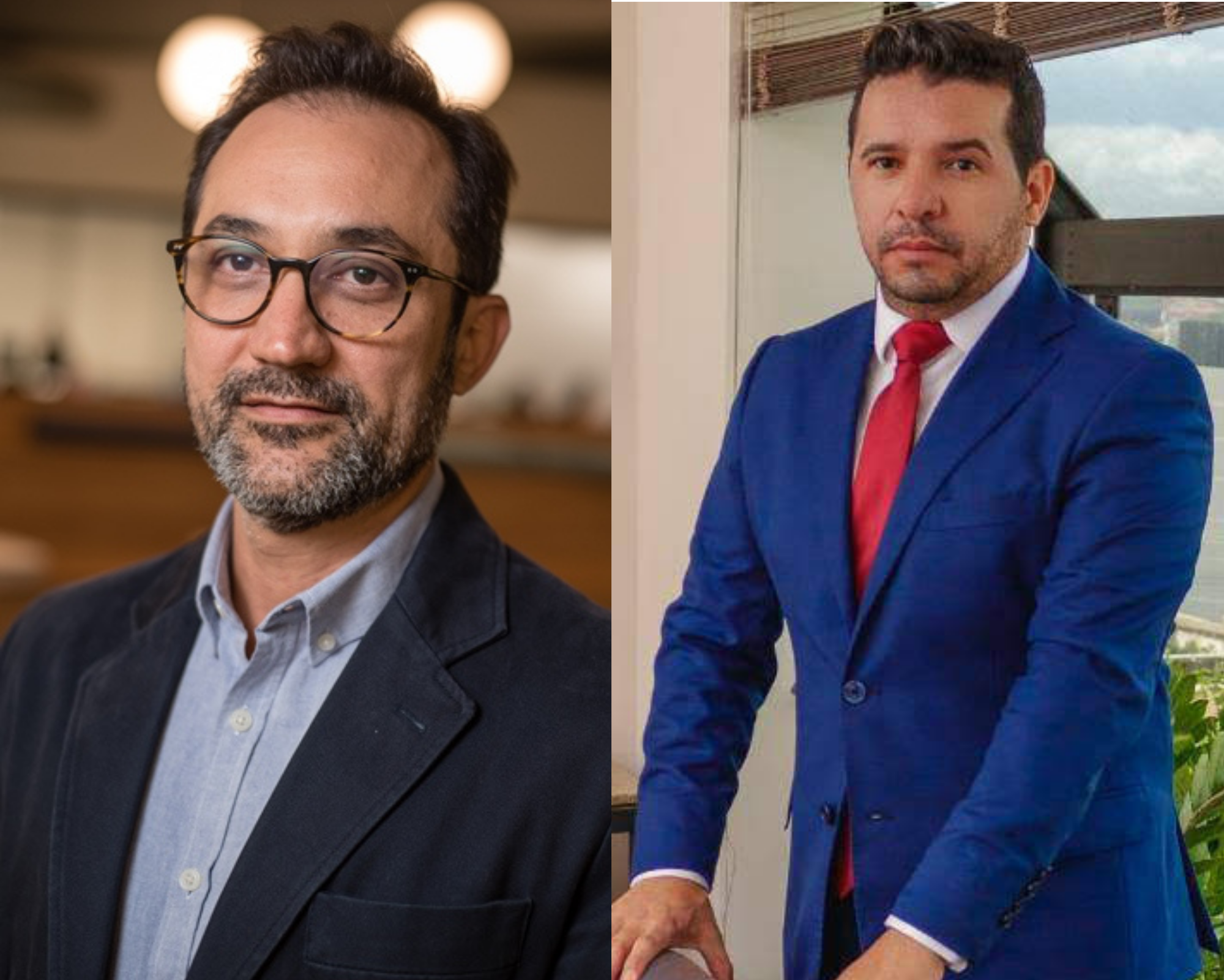 Leonardo Osório, gerente corporativo de tecnologia do Consórcio Magalu;&nbsp;Vagner Santana, CEO da empresa NFeAgro.