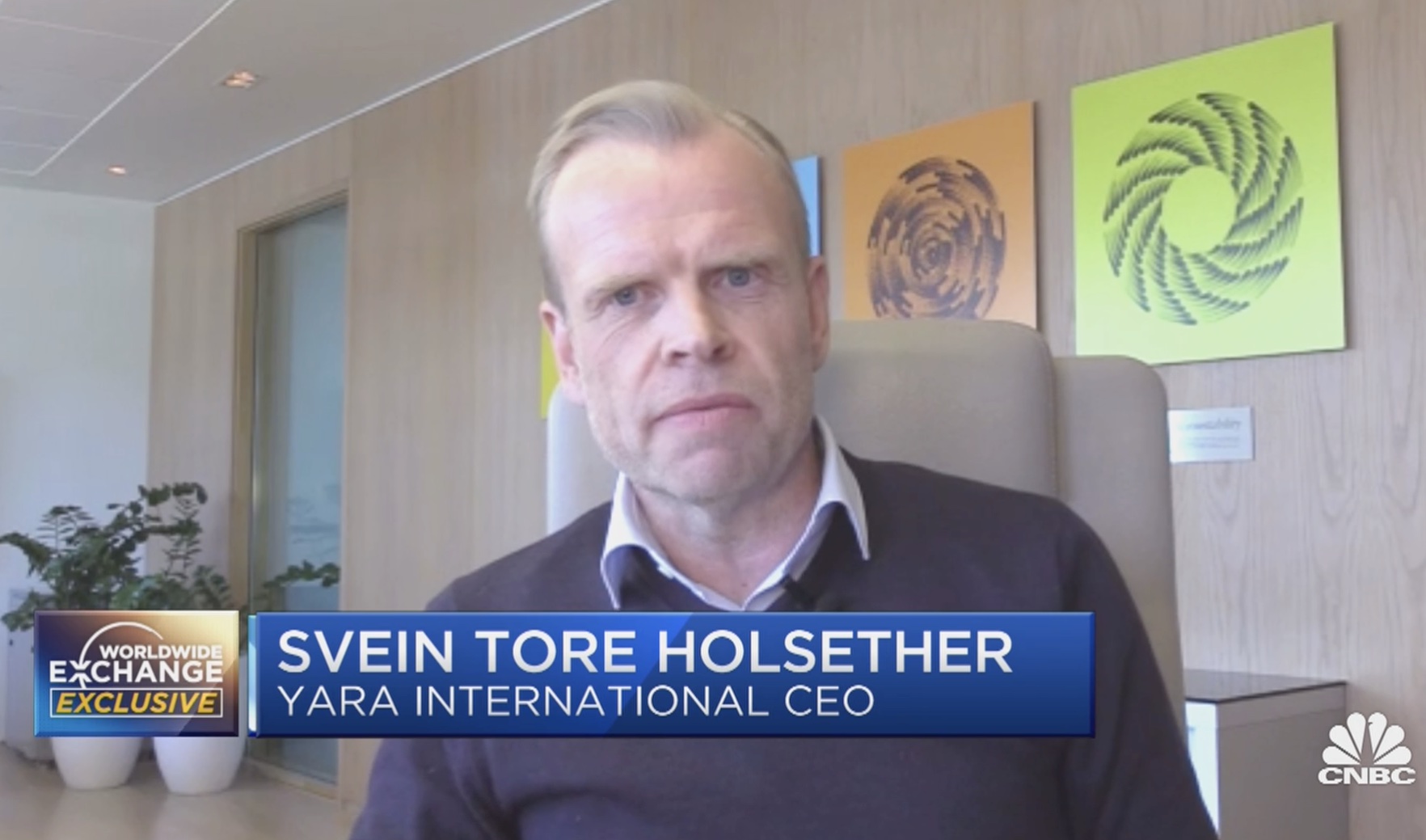 Svein Holsether em entrevista à CNBC