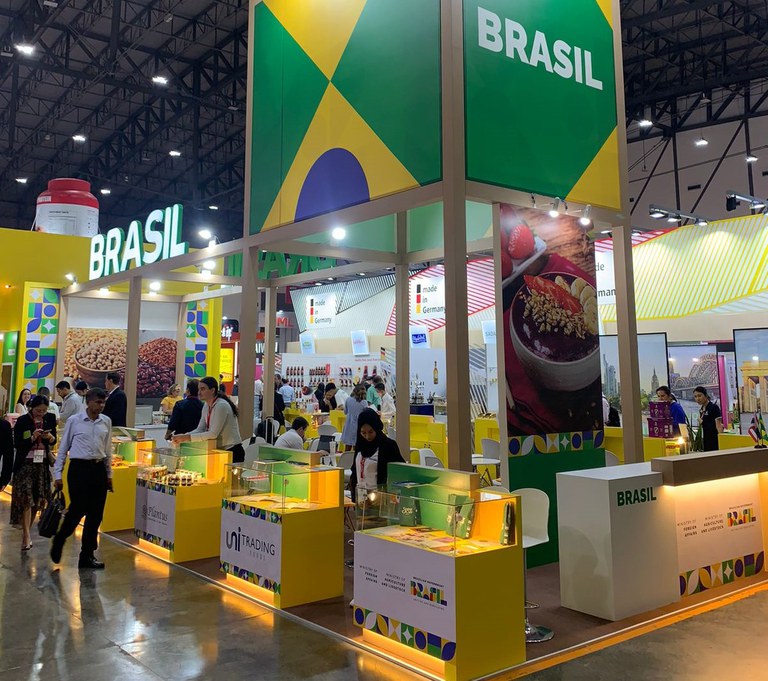 A 19ª Edição da THAIFEX Anuga Asia 2023 contou com participação de dez empresas brasileiras; Foto: Divulgação Mapa