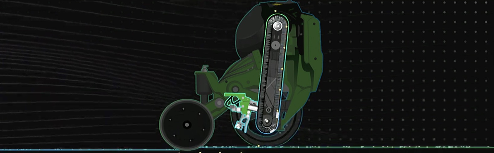 Ilustração do sistema ExactShot, da John Deere