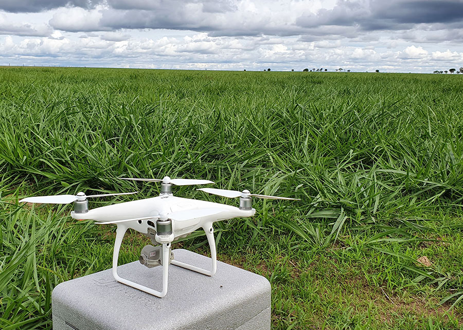 Experimentos reforçam a qualificação de drones para aumentar a eficiência da agropecuária; Foto: Embrapa