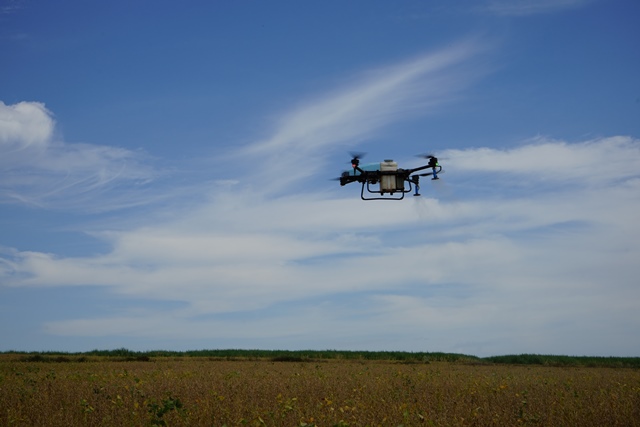 Uso do drone agrícola ajuda na melhoria da aplicação foliar na lavoura, atuando no aumento da produtividade e gerando mais lucratividade. - Foto: Divulgação