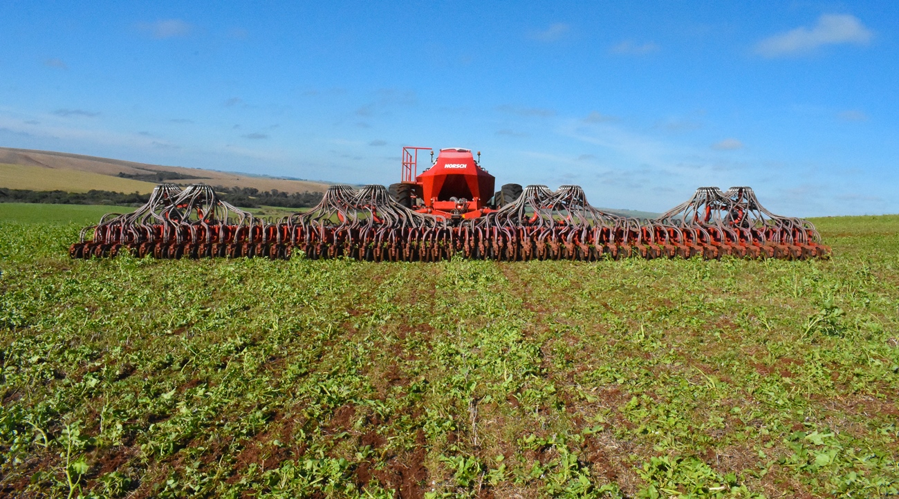 The test drive was carried out during wheat planting