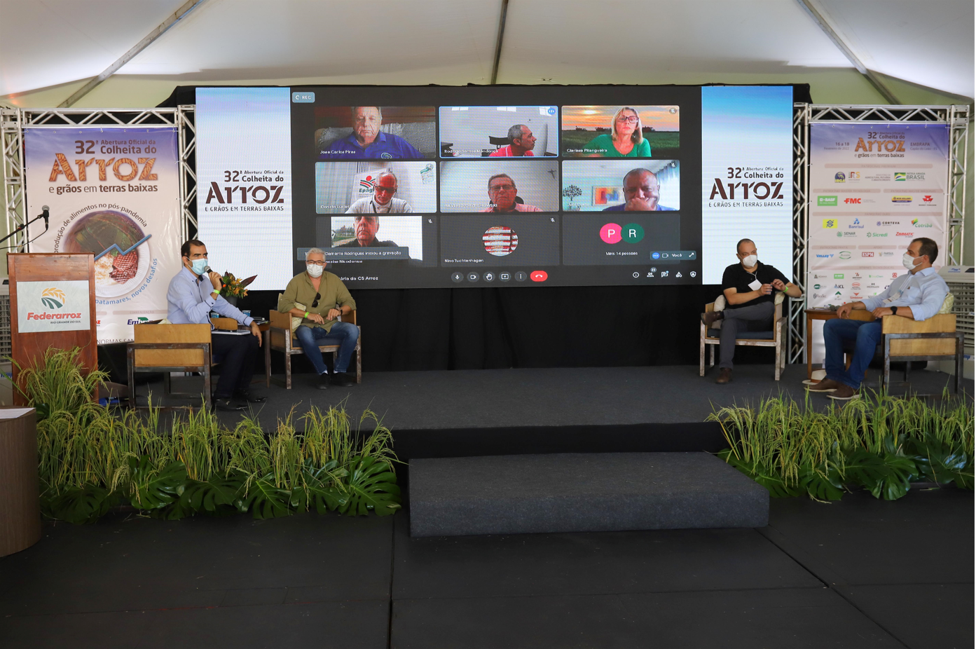 Câmara setorial do Arroz também debateu na Abertura Oficial da Colheita do Arroz temas como exportação e a projeção de preços para a safra 2021/2022. - Foto: Carlos Queiroz