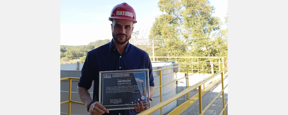 Caique da Silva: trabalho realizado na Agrocete&nbsp;foi premiado no III Web Encontro Nacional de Engenharia Química