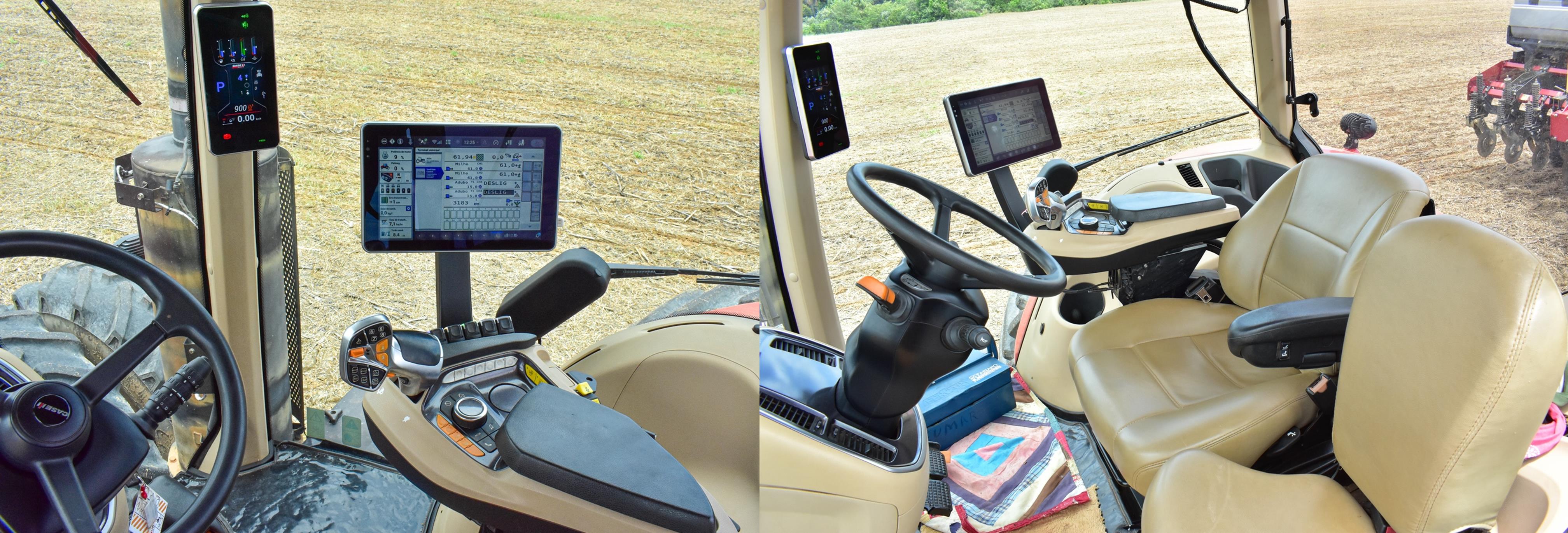 A new cabin with active suspension was incorporated, with plenty of space for the operator and a large glass area. Additionally, two new monitors that provide information about the tractor and the operation being performed